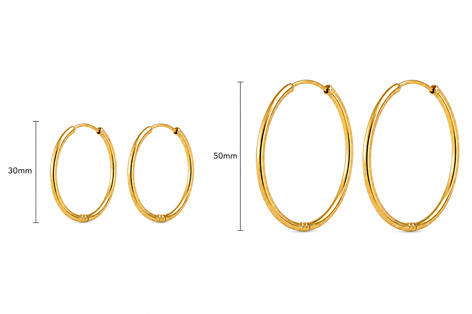 Hayley Hoops - 50mm Gold