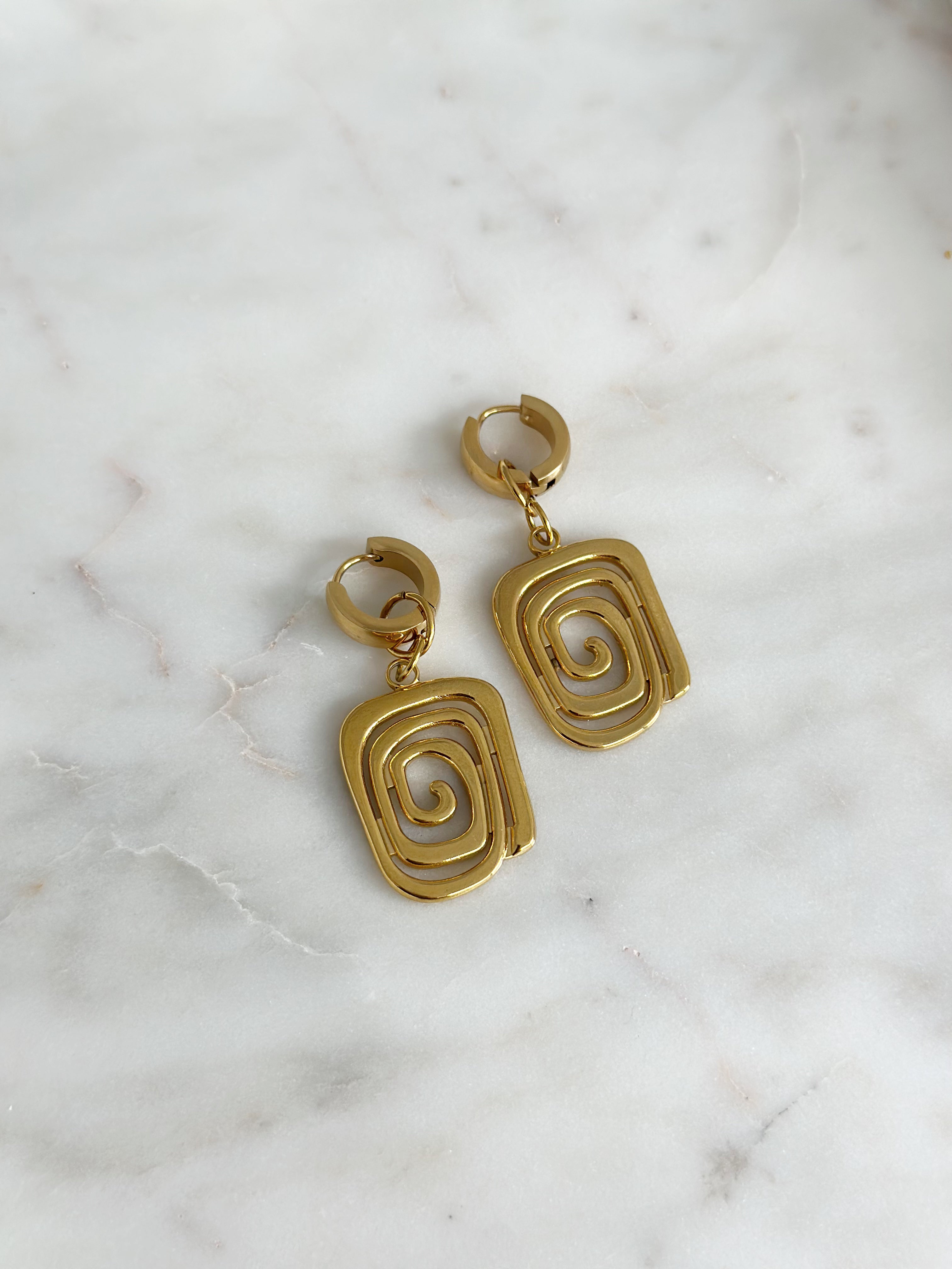 Spiral Drop Earrings