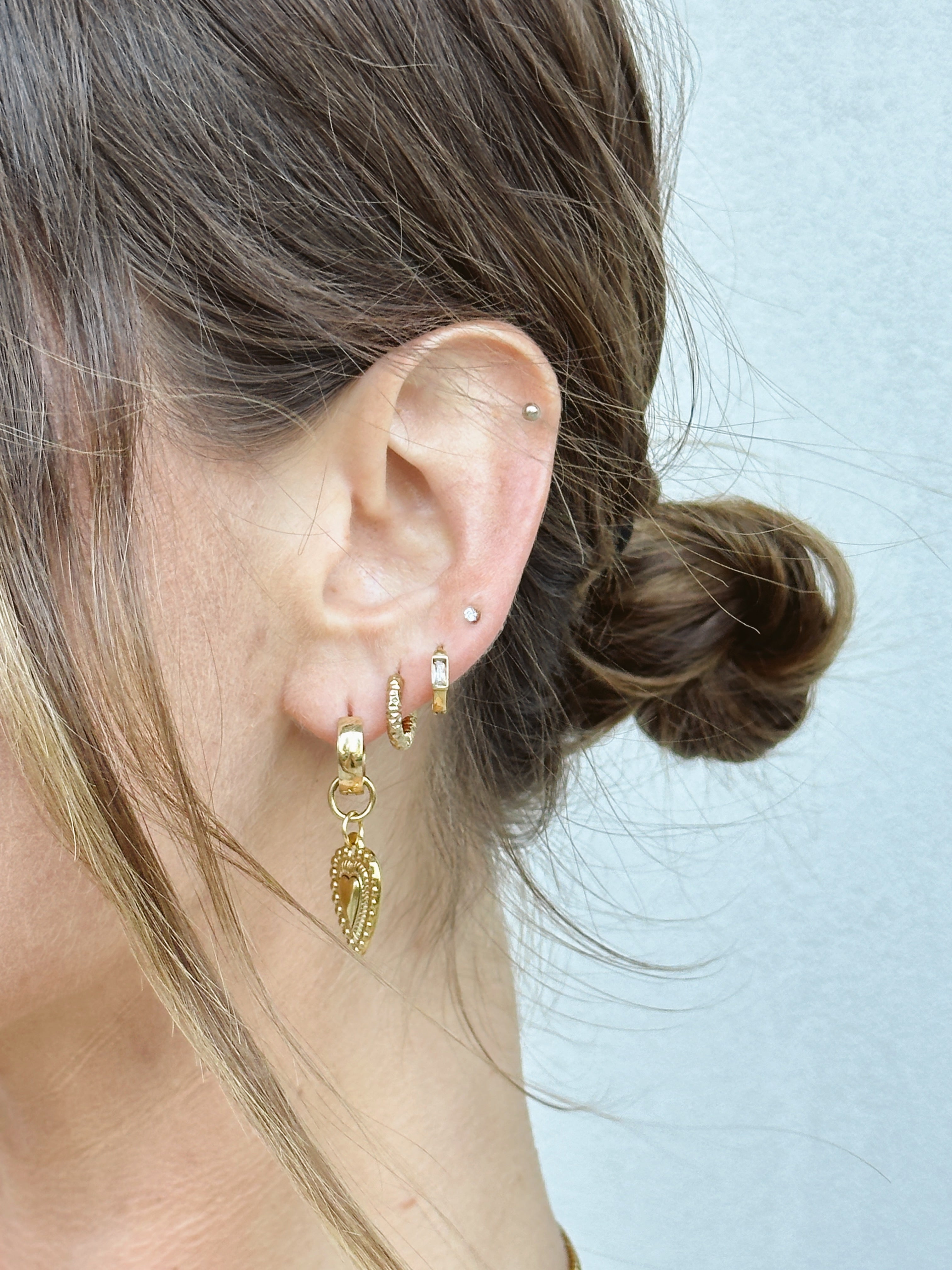 Eternal Heart Earrings - Gold