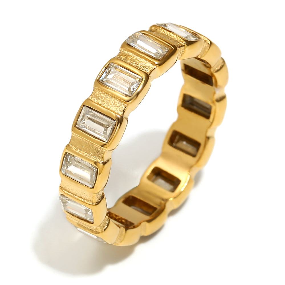 Baguette CZ Band Ring