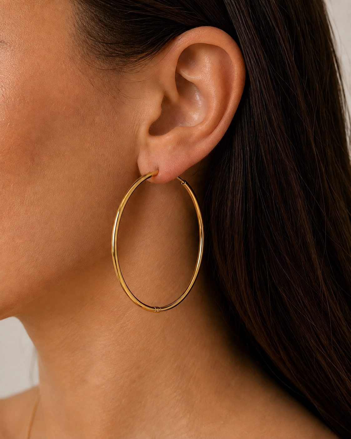 Hayley Hoops - 50mm Gold