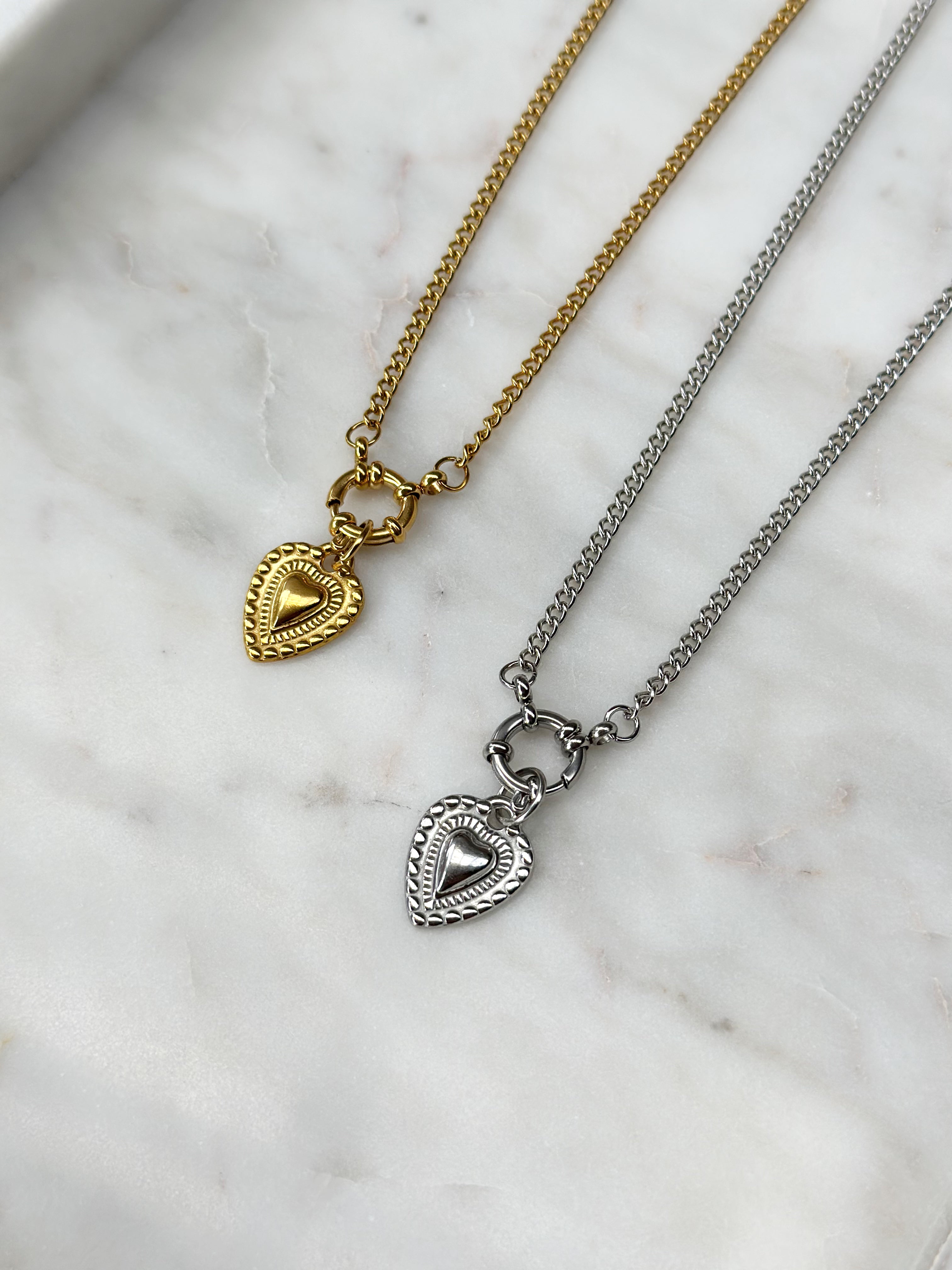 Eternal Heart Necklace -Silver