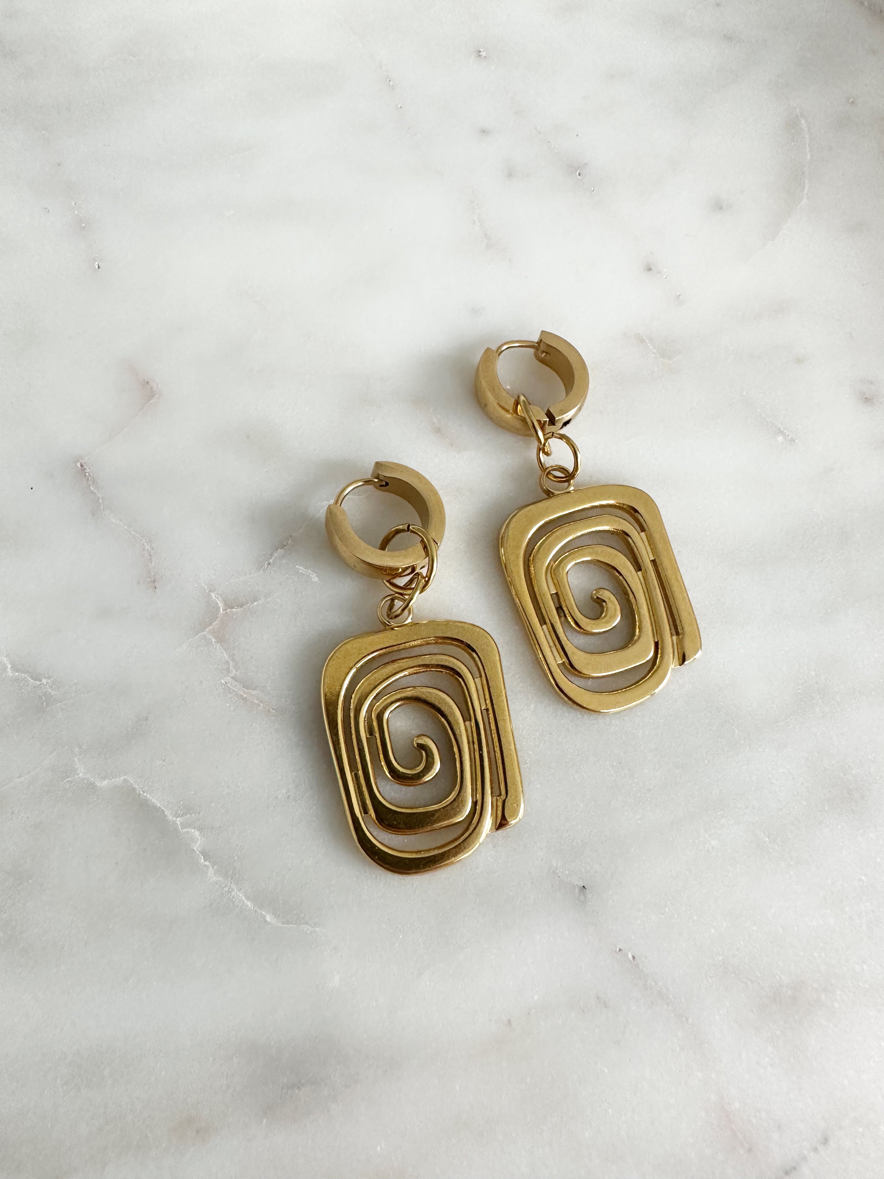 Spiral Drop Earrings
