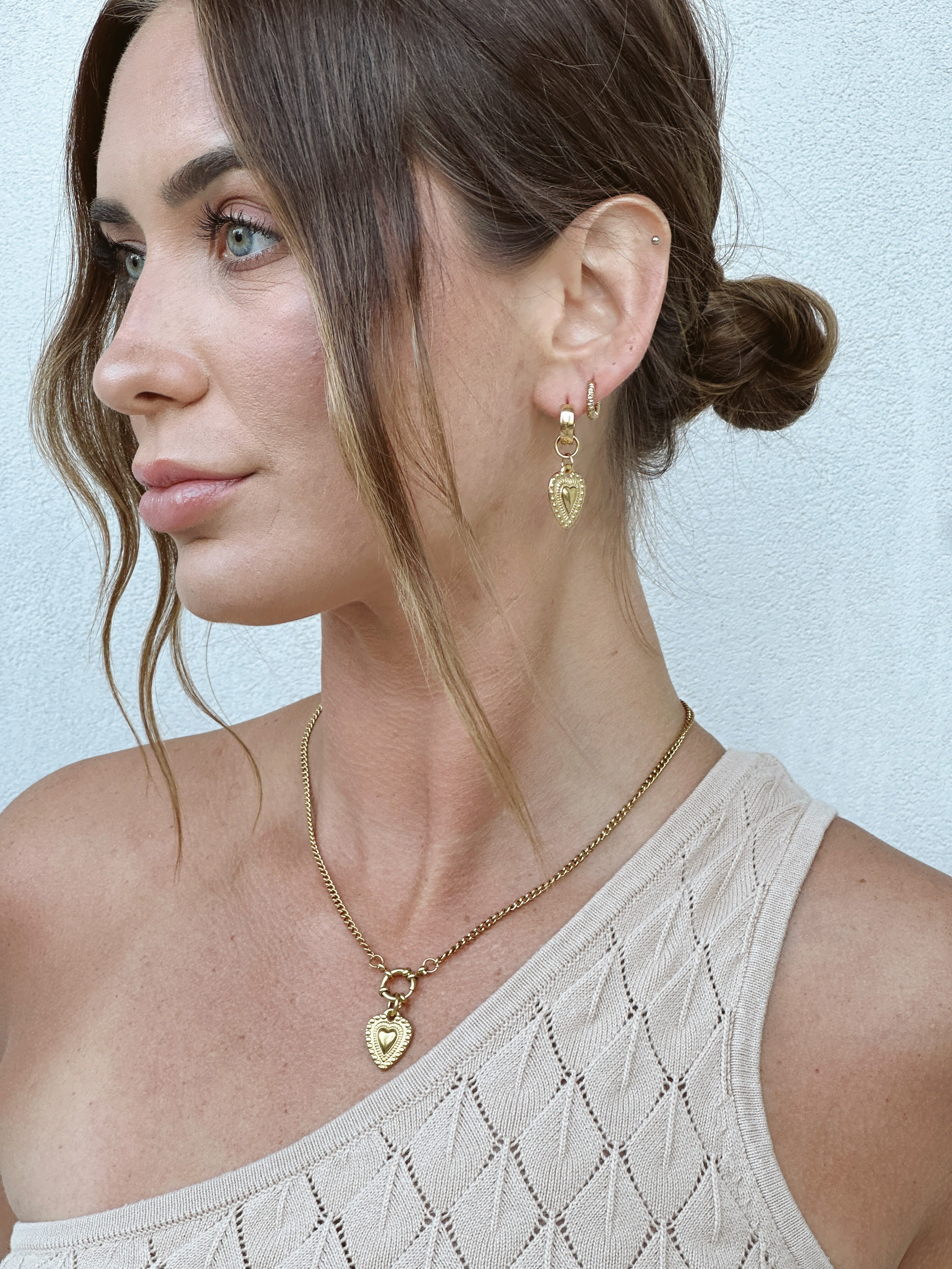 Eternal Heart Earrings - Gold