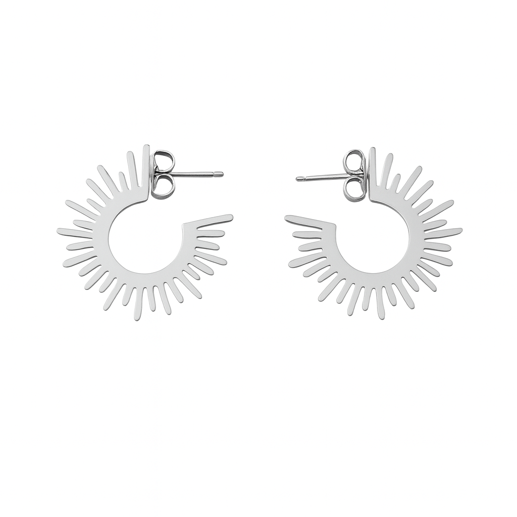 Starburst Earrings - Silver