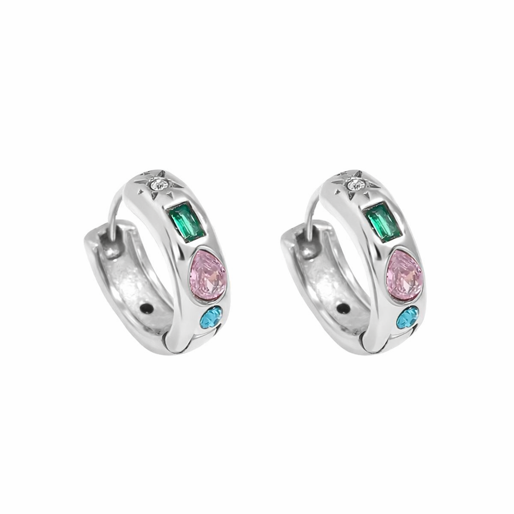 Iris Rainbow Hoops - Silver