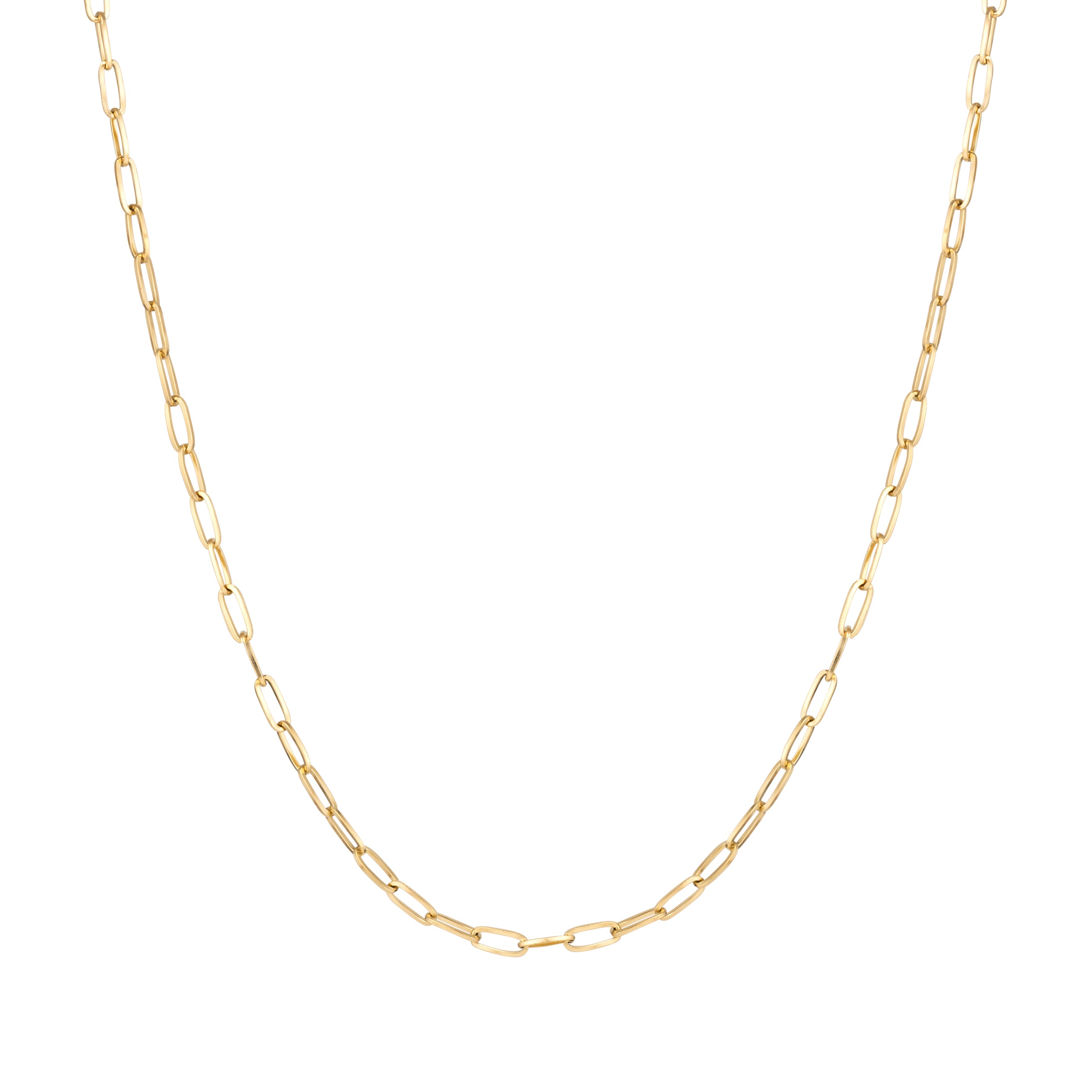 Dainty Paperclip Necklace - Gold