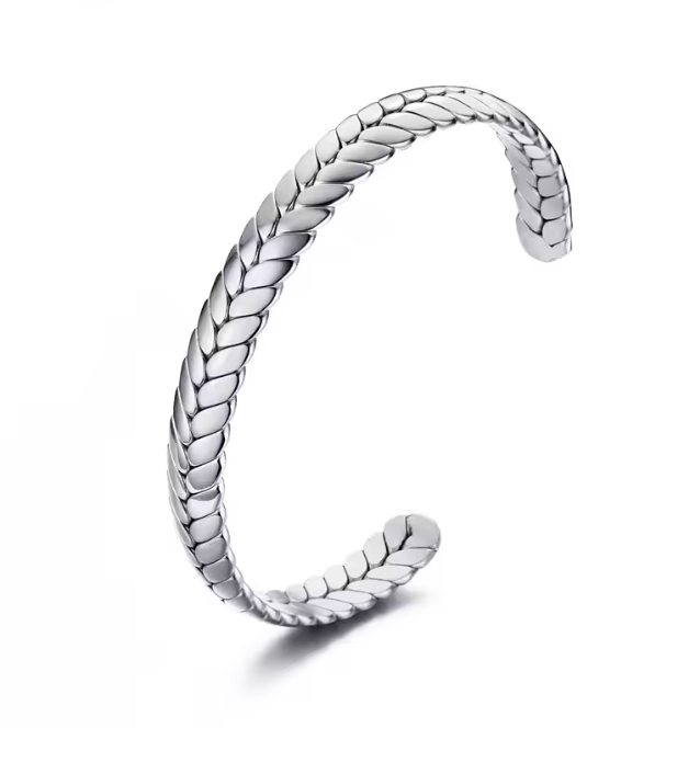 Plaited Cuff - Silver