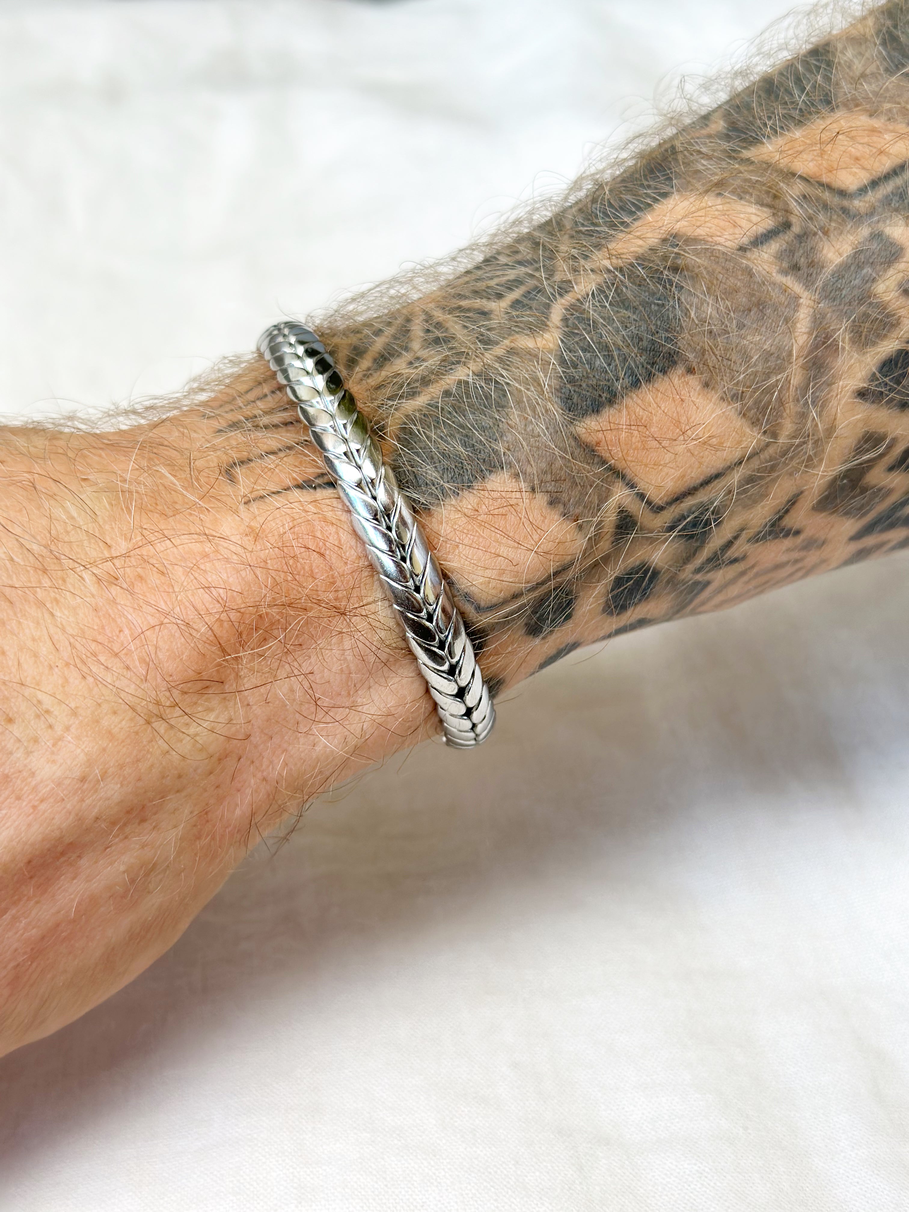 Plaited Cuff - Silver