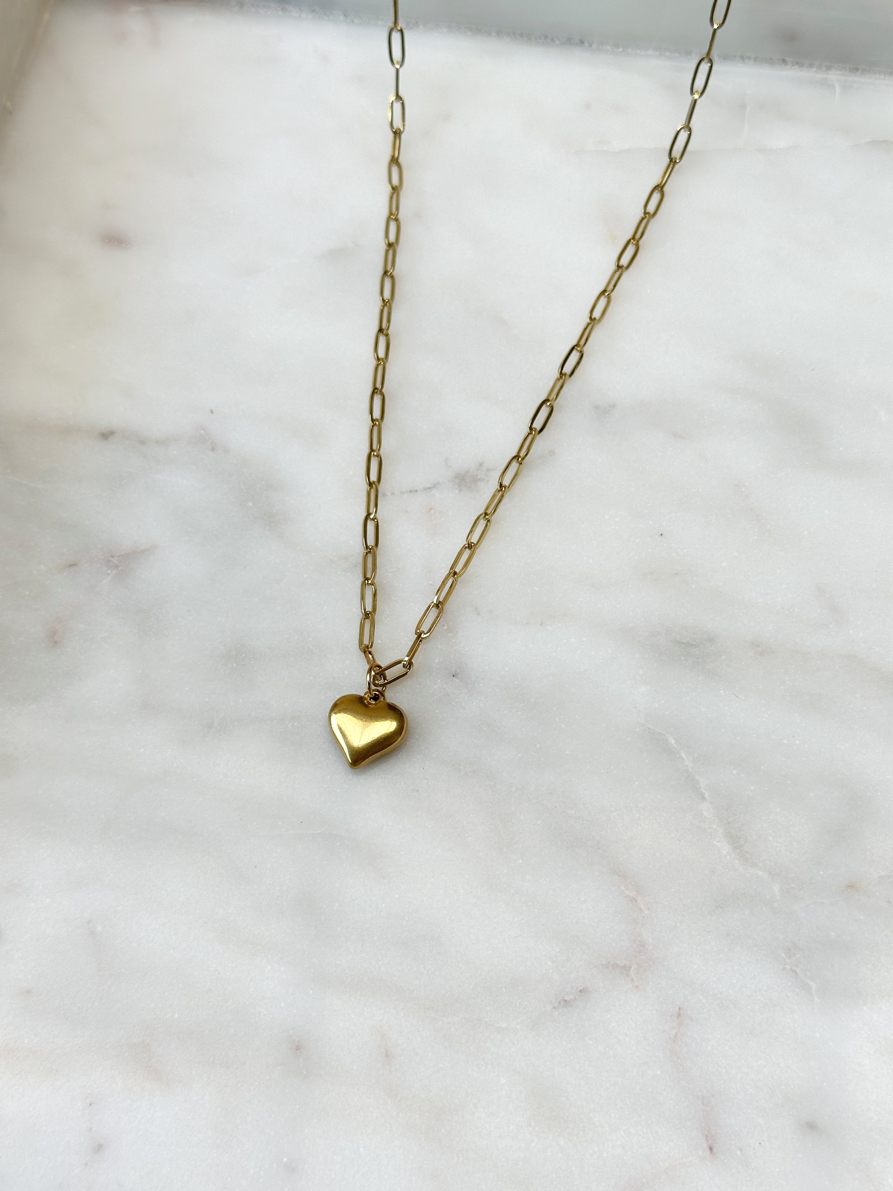 Mini Heart Paperclip Necklace