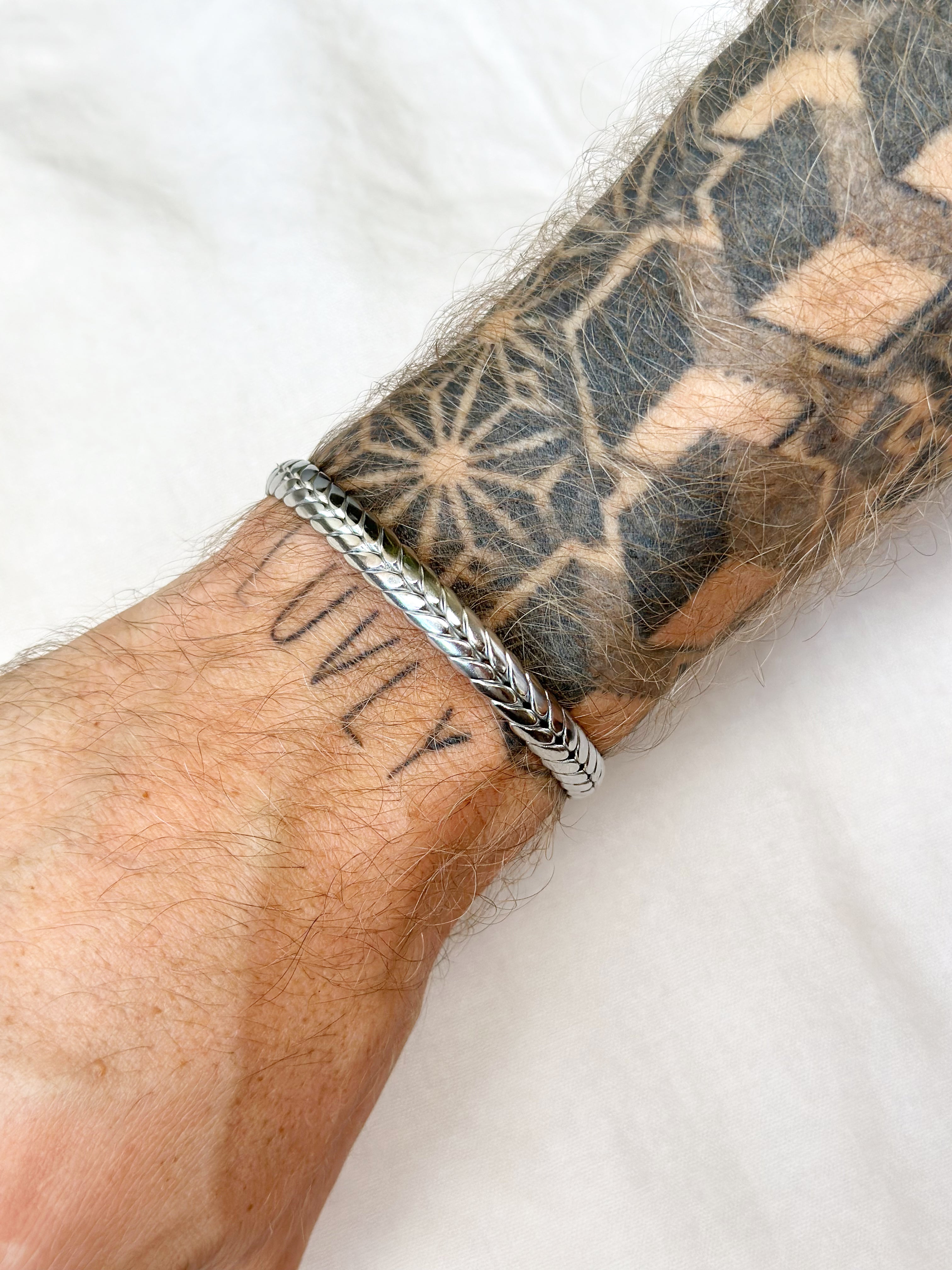 Plaited Cuff - Silver