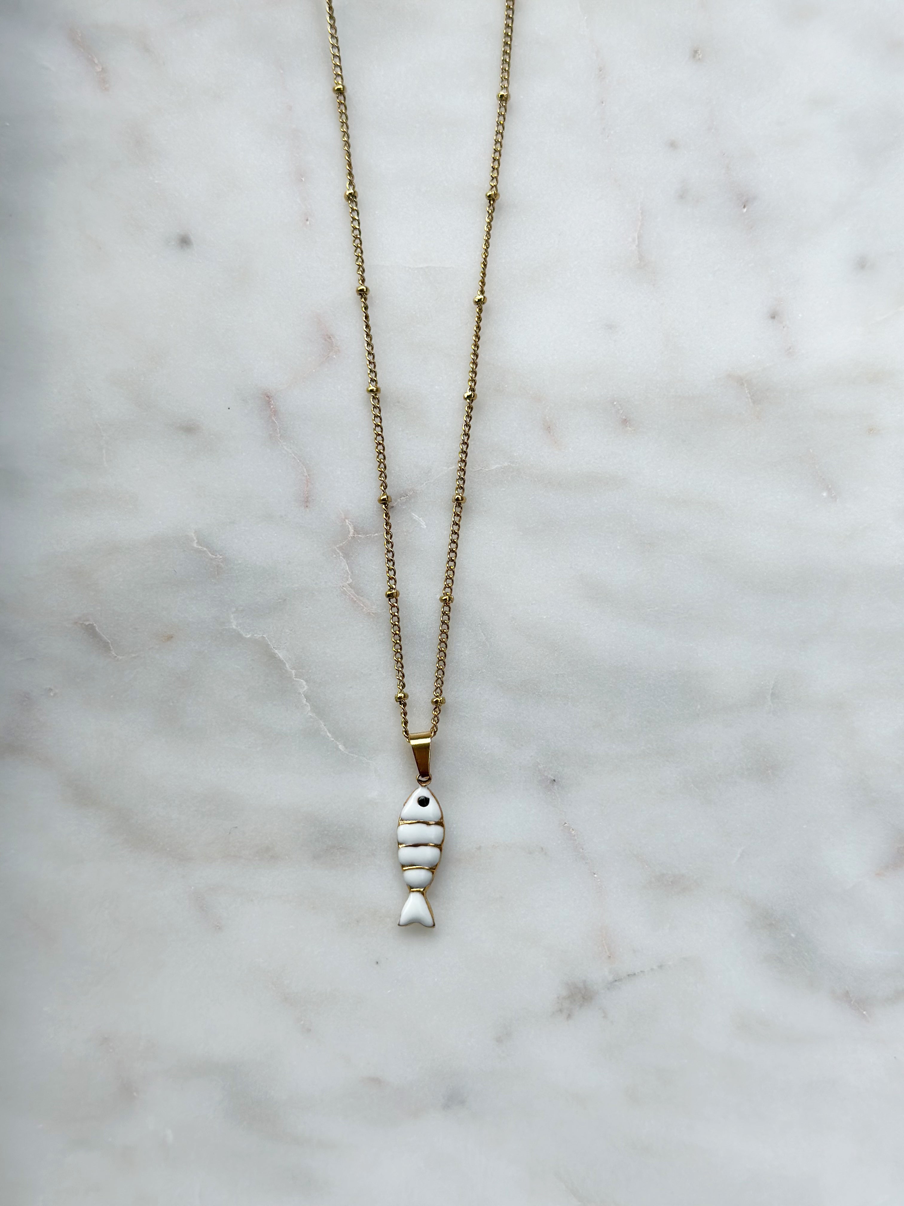 White Fish Necklace