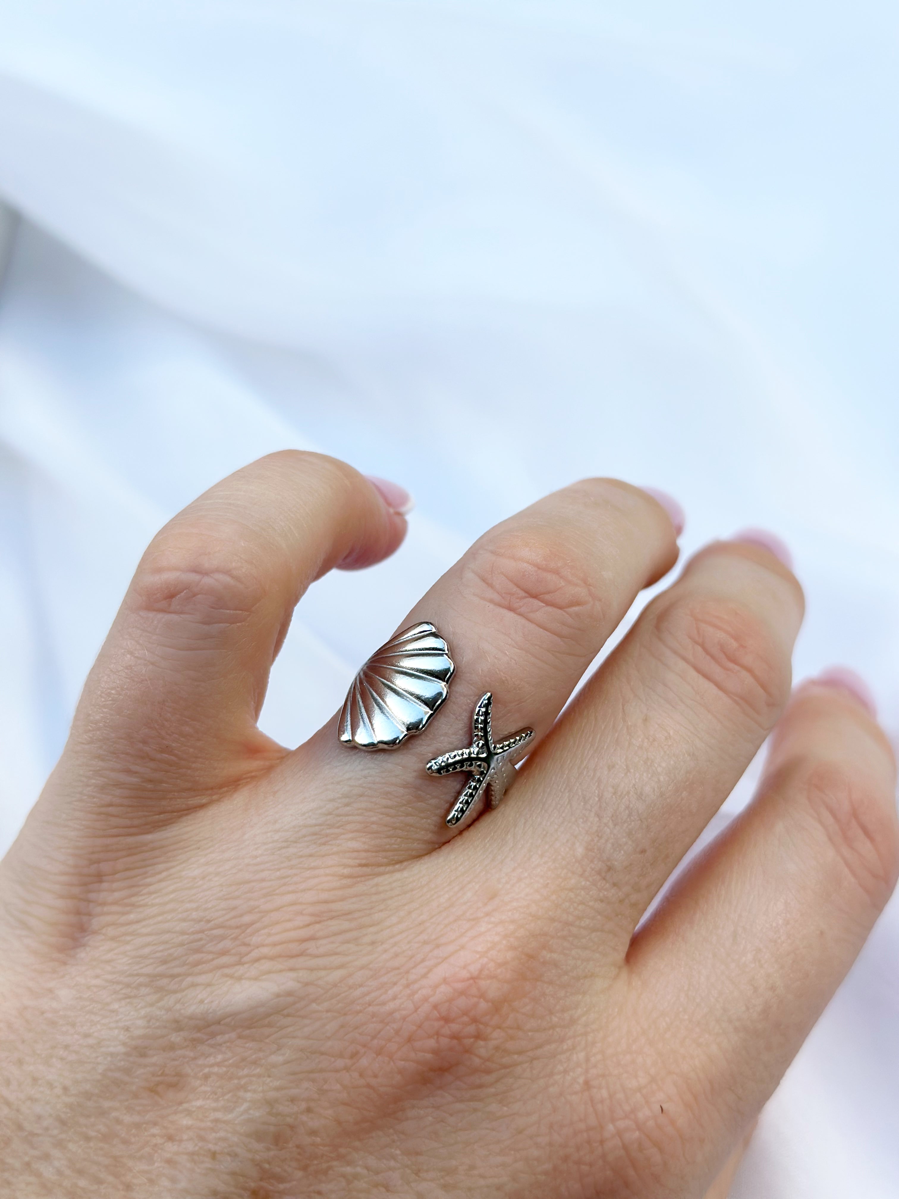 Ocean Kiss Ring - Silver