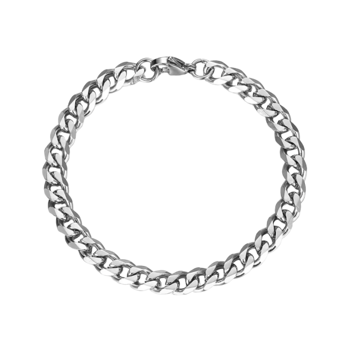 Cuban Link Bracelet 8mm - Silver