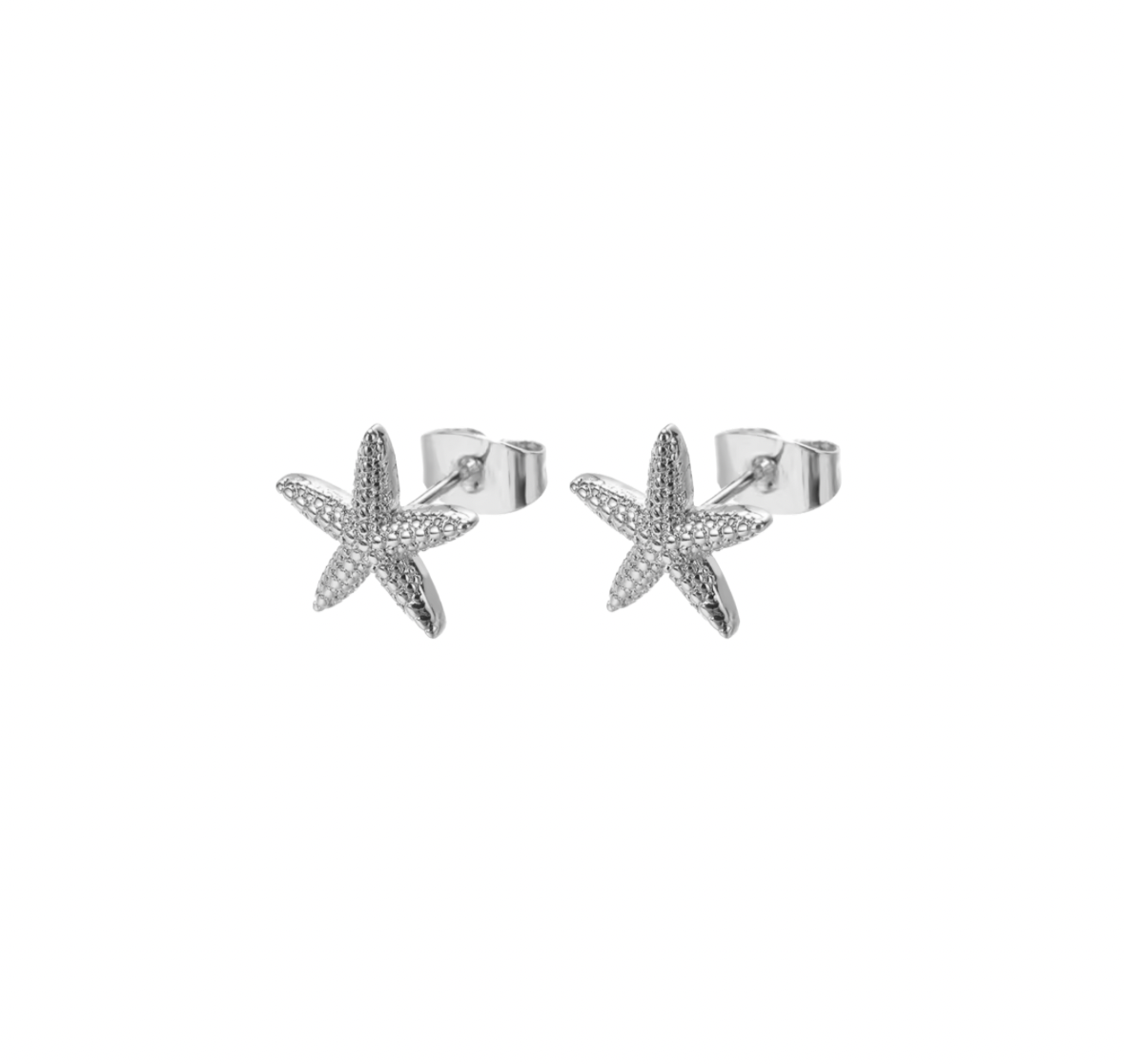 Mini Starfish Studs - Silver