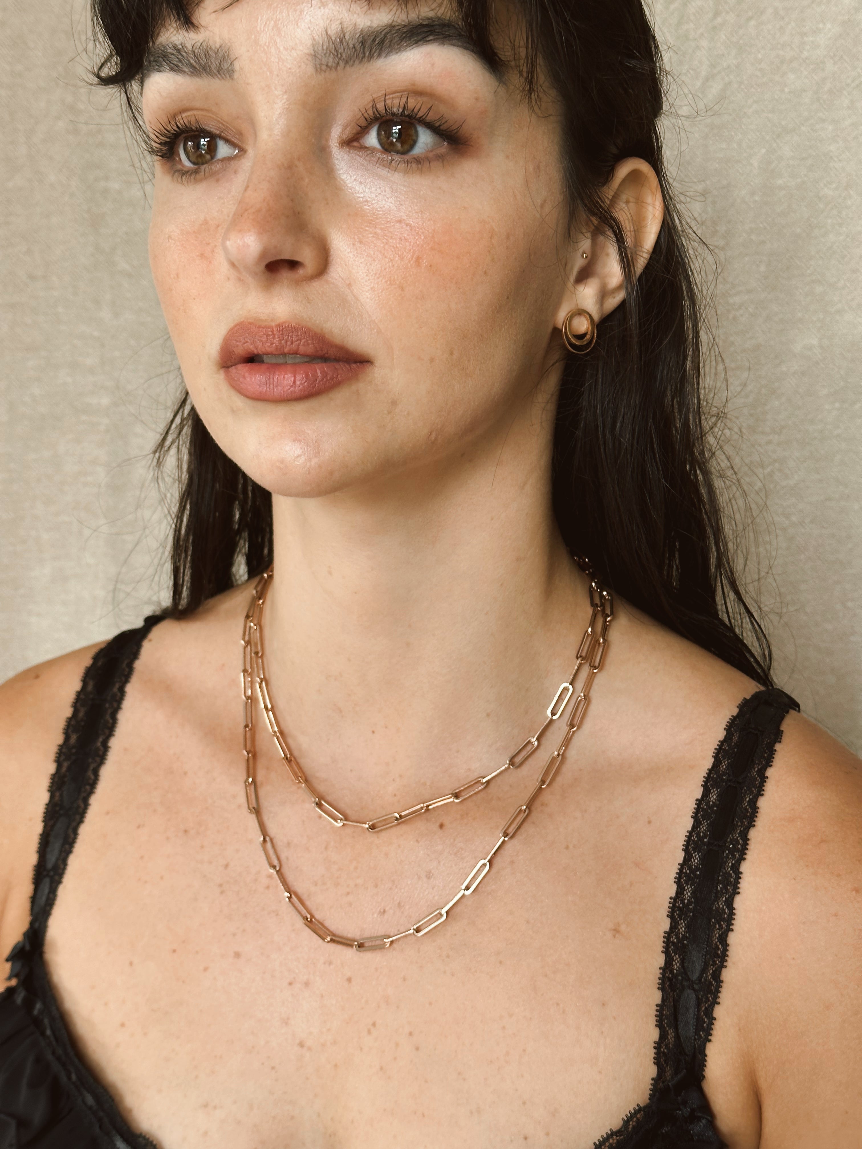 Paperclip Necklace - Rose Gold