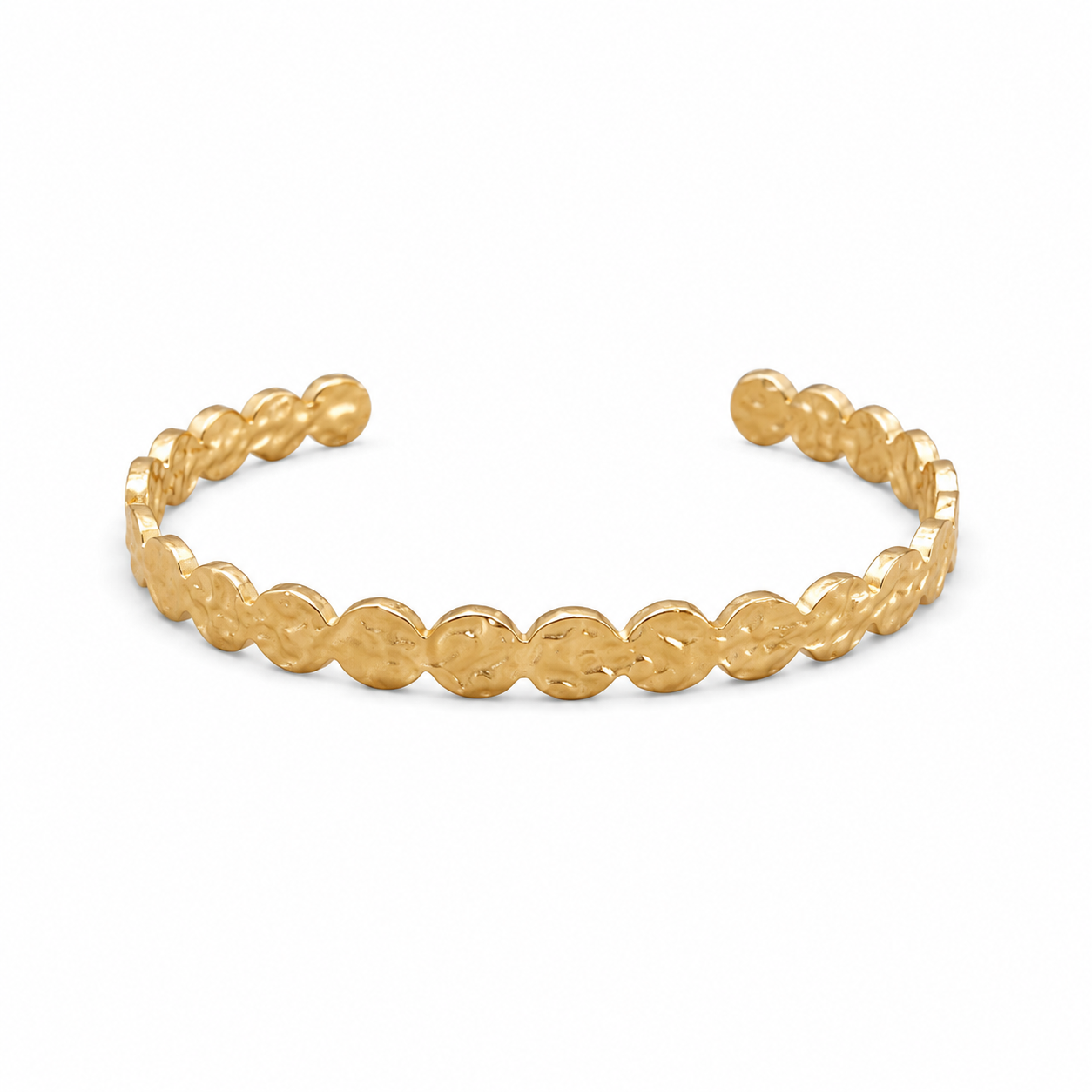Hammered Disc Cuff