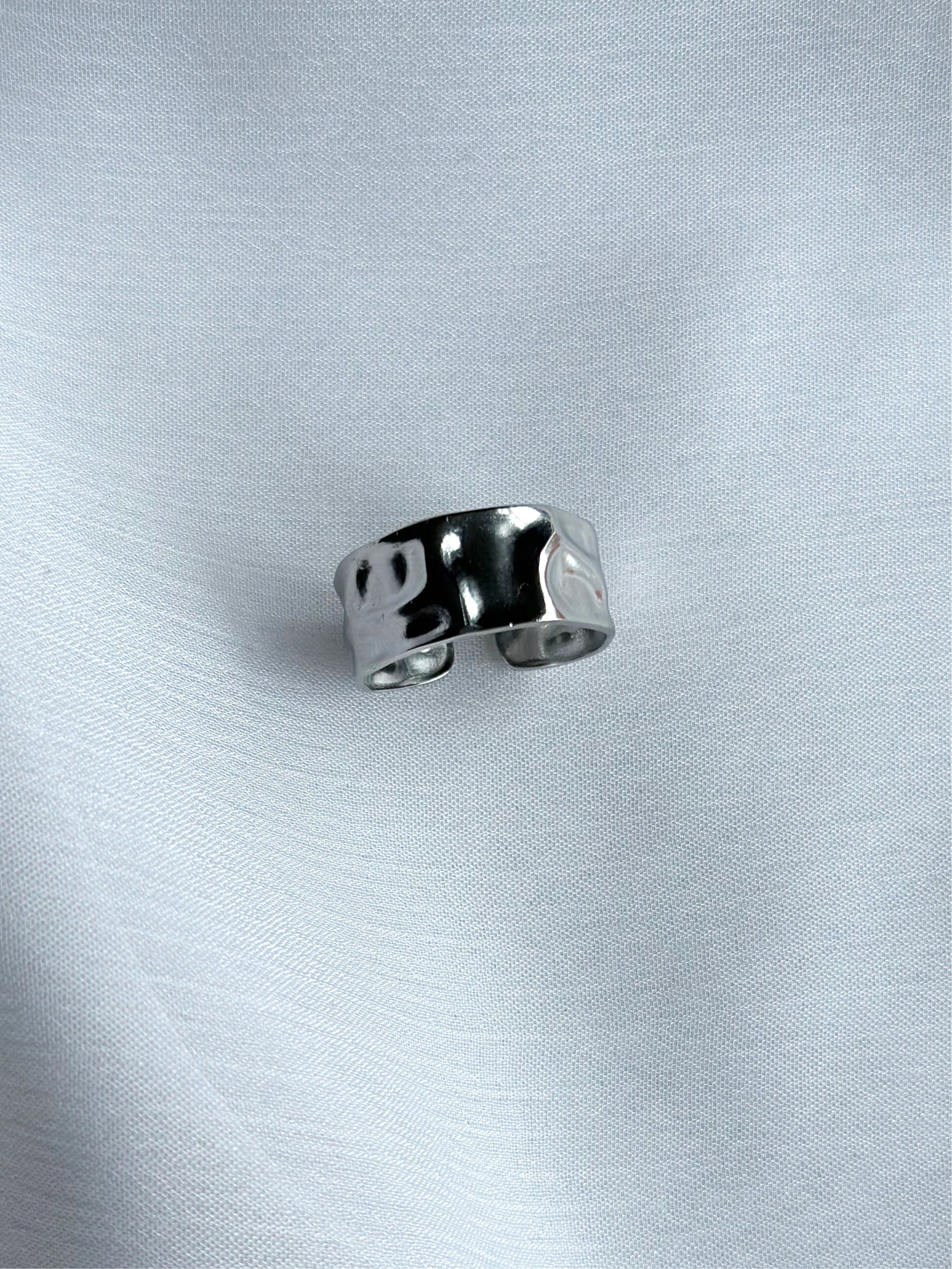 Crumple Ring - Silver