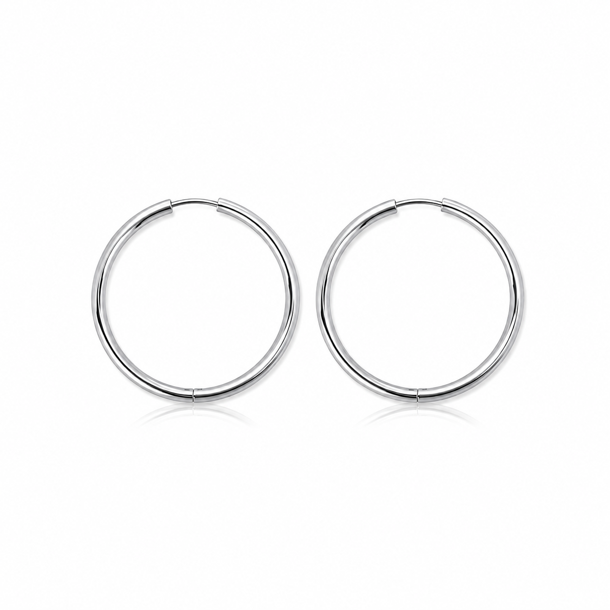 Hayley Hoops - 30cm Silver