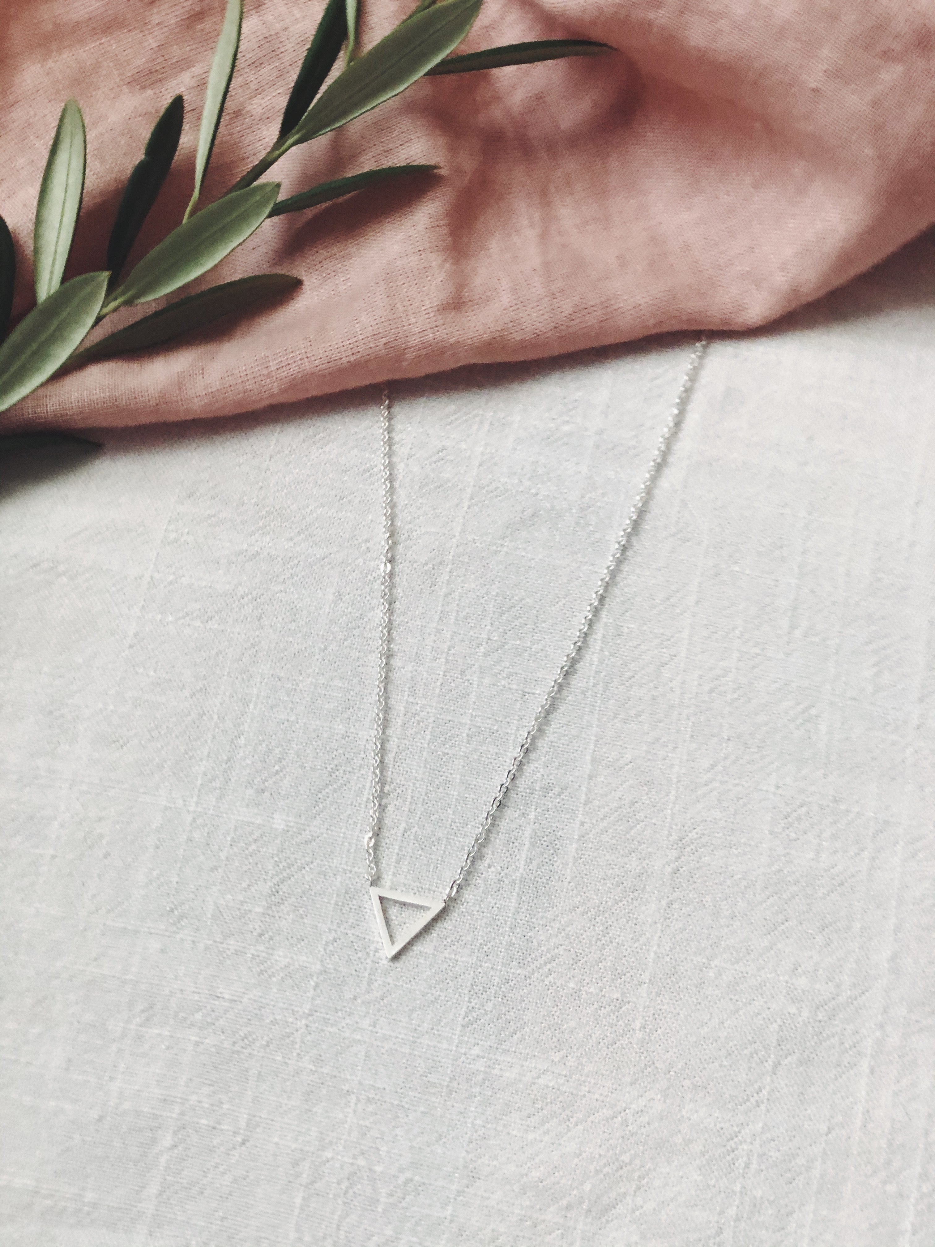 Matte Triangle Necklace