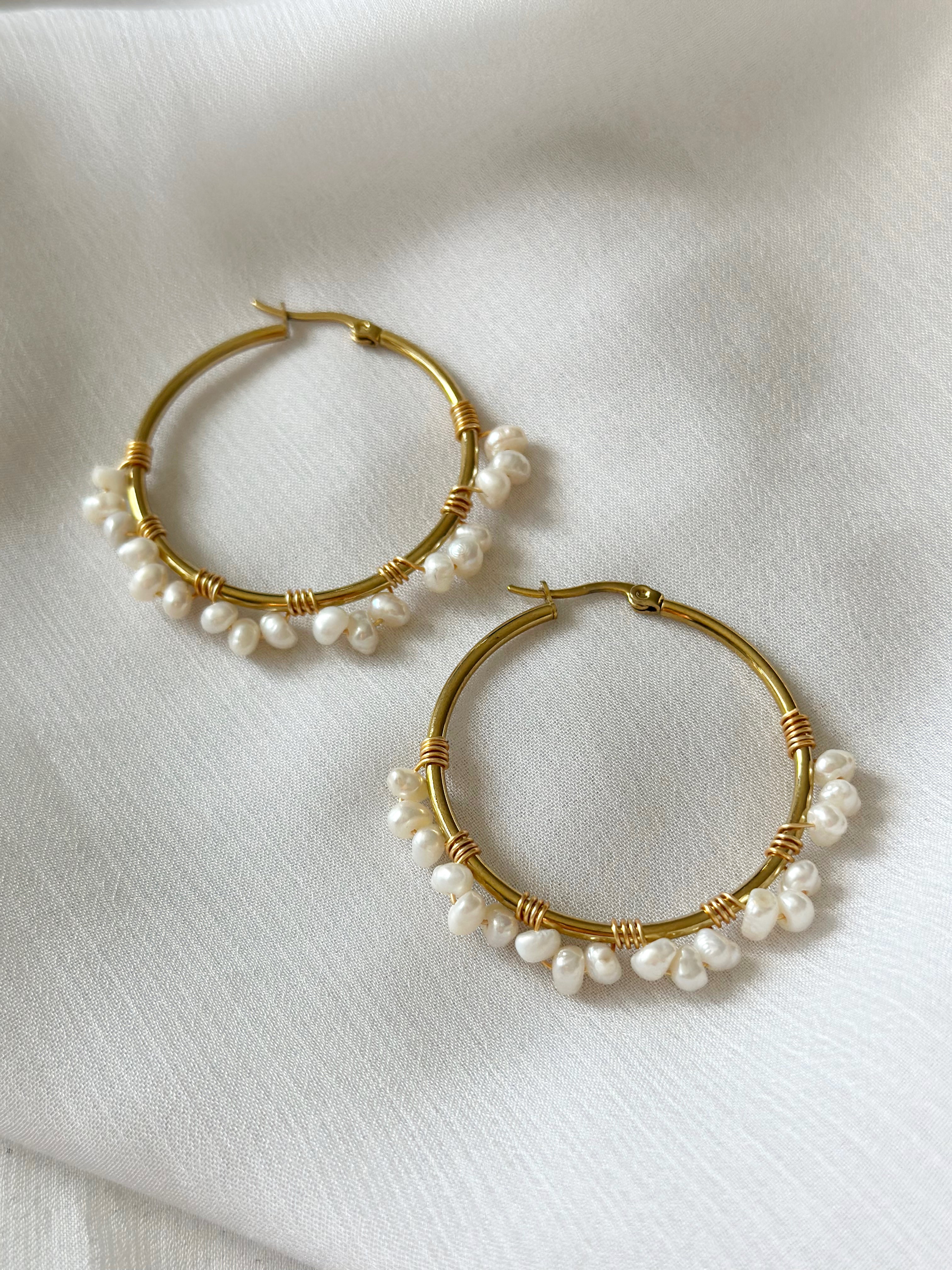 Claudette Pearl Hoops