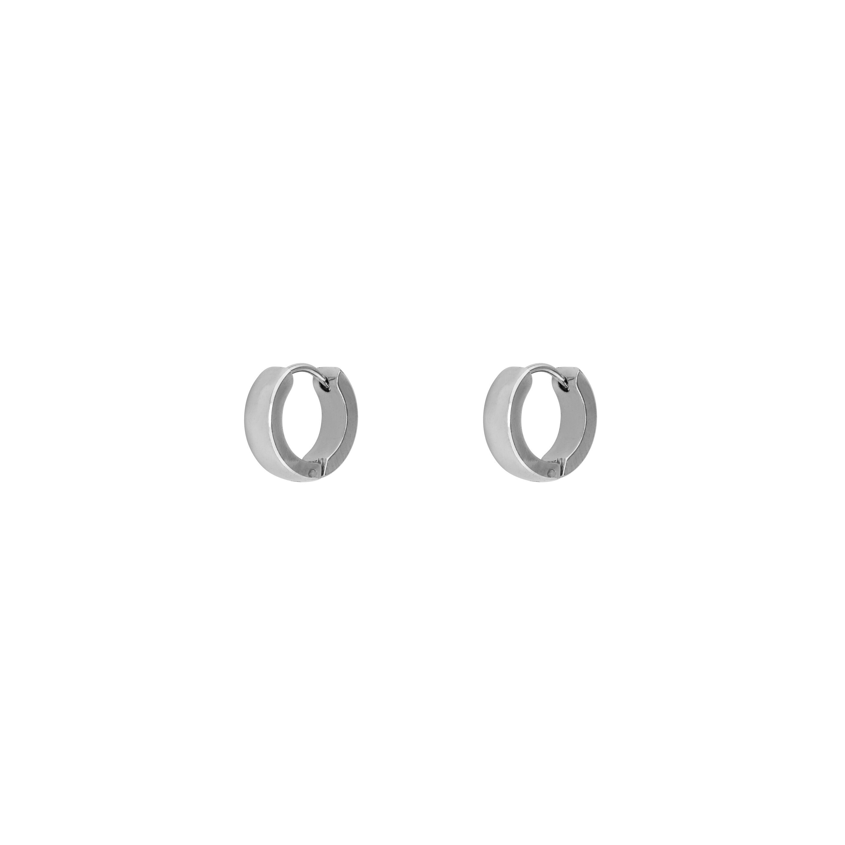 Flat Mini Hoops 4mm - Silver