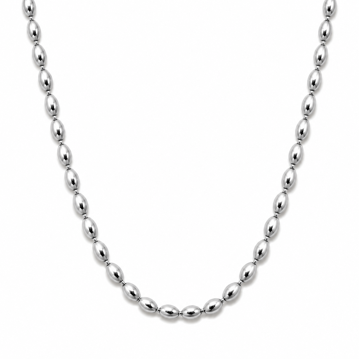Oversized Rice Chain - Silver