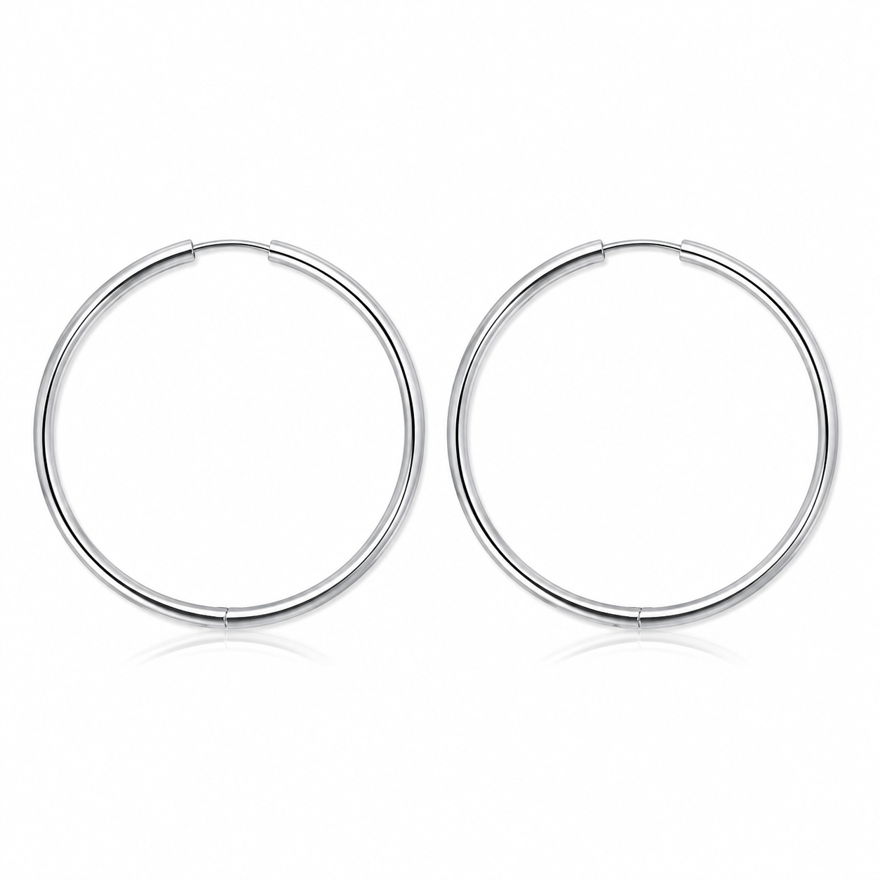 Hayley Hoops - 50cm Silver