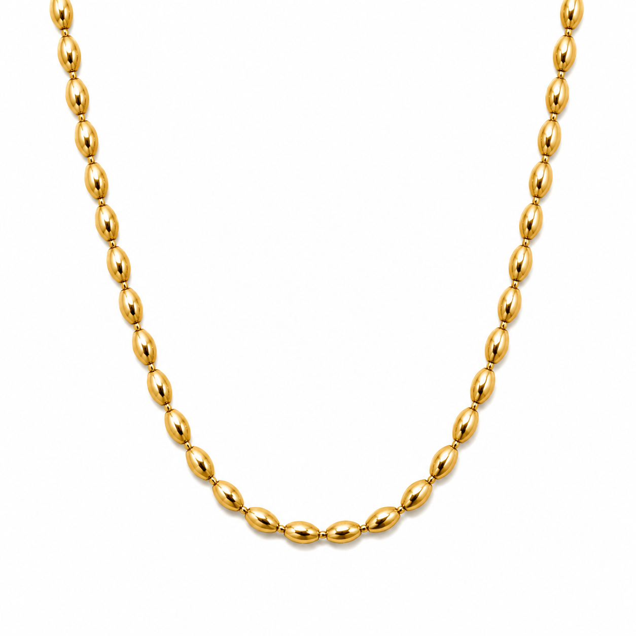 Oversized Rice Chain - Gold