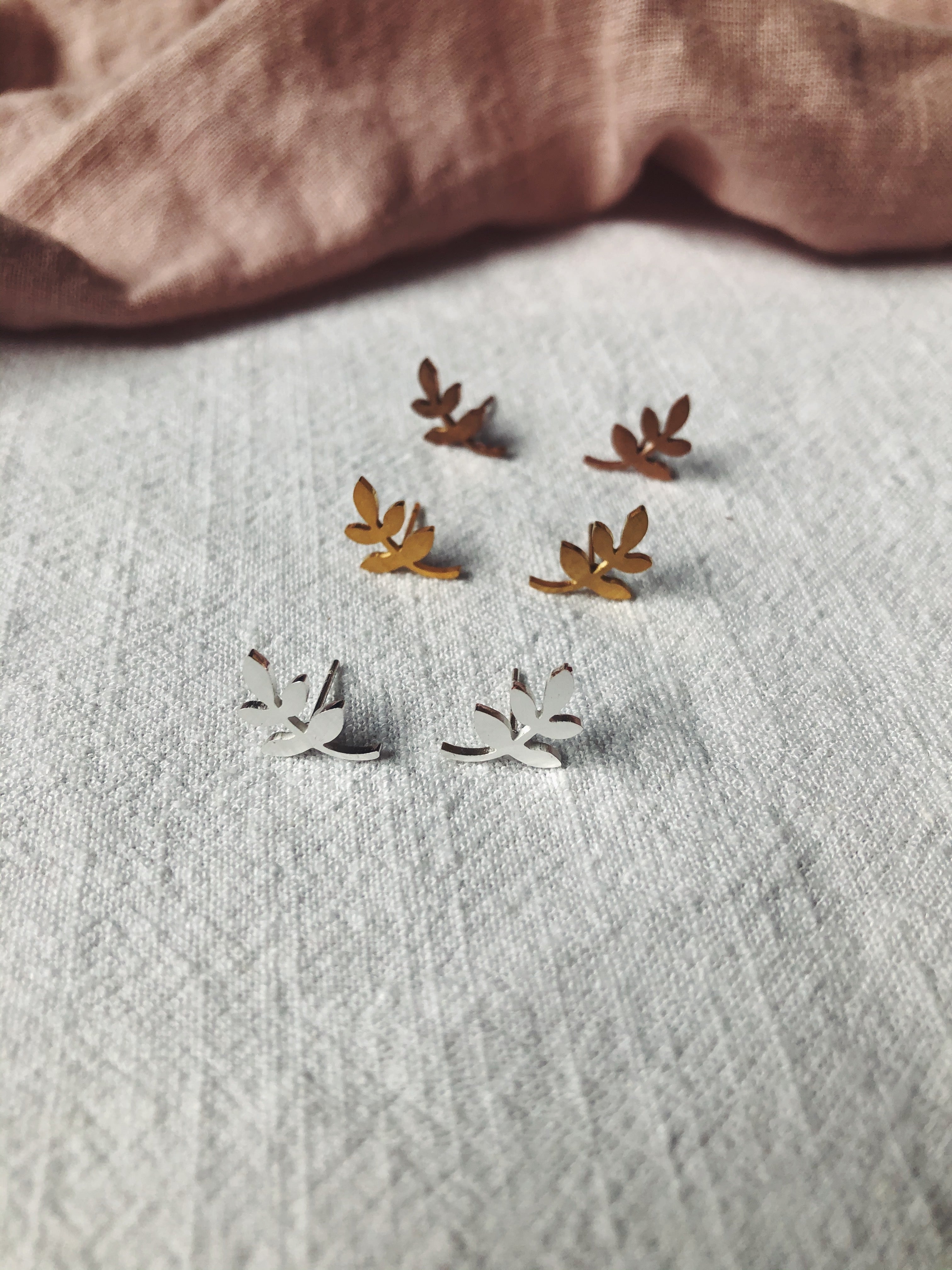 Matte Leaf Studs