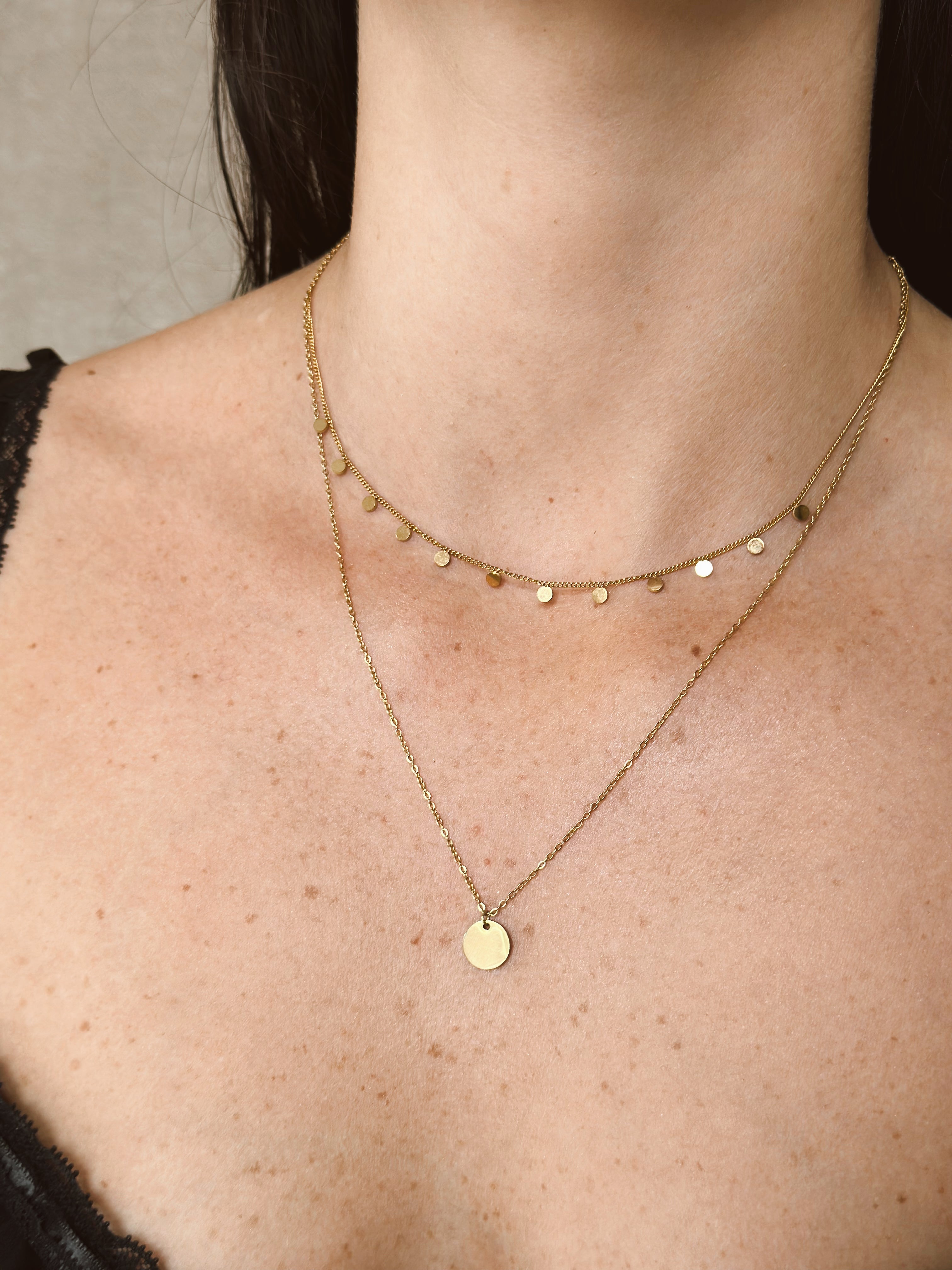 Disc Garland Necklace - Gold