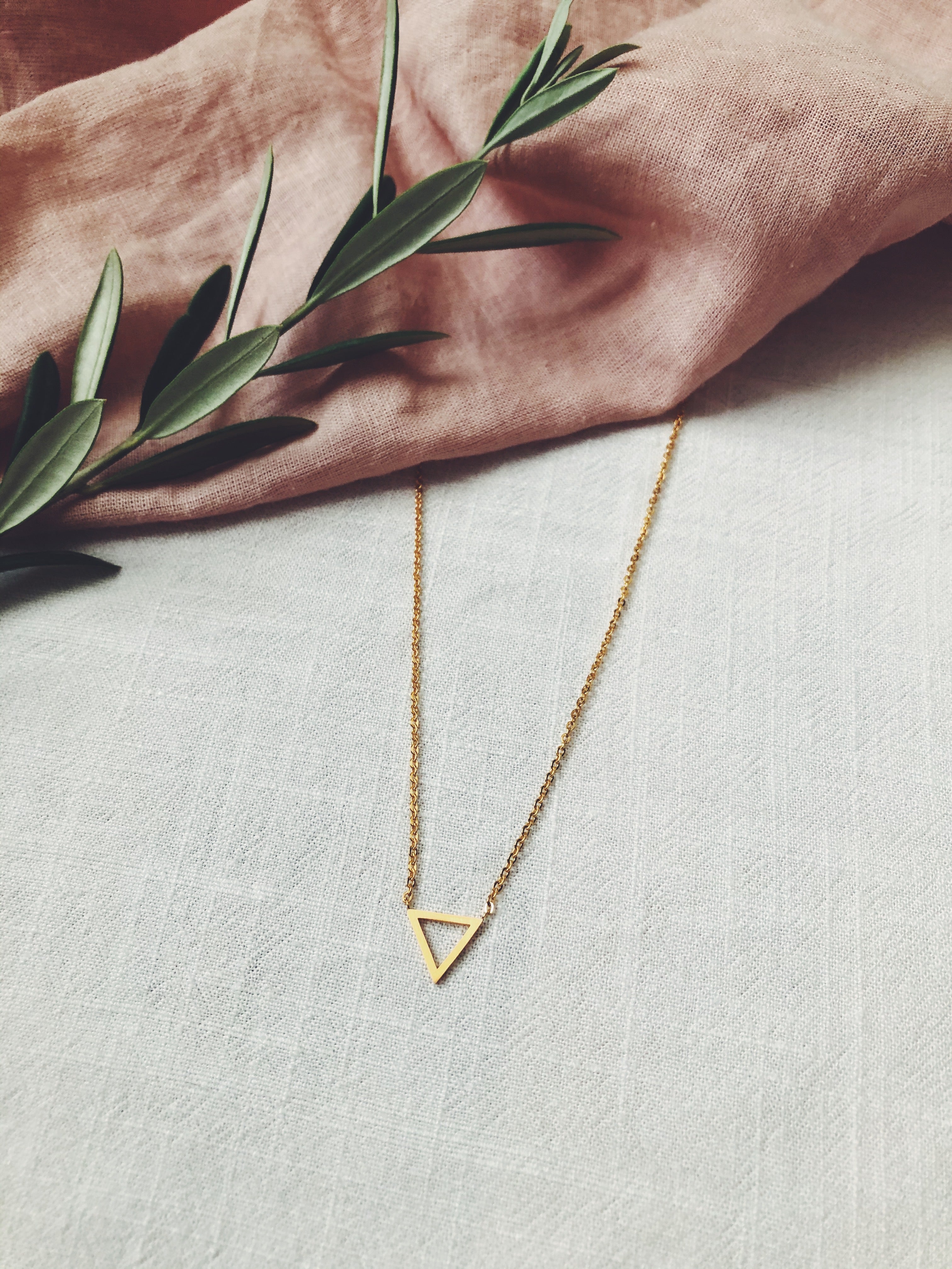 Matte Triangle Necklace