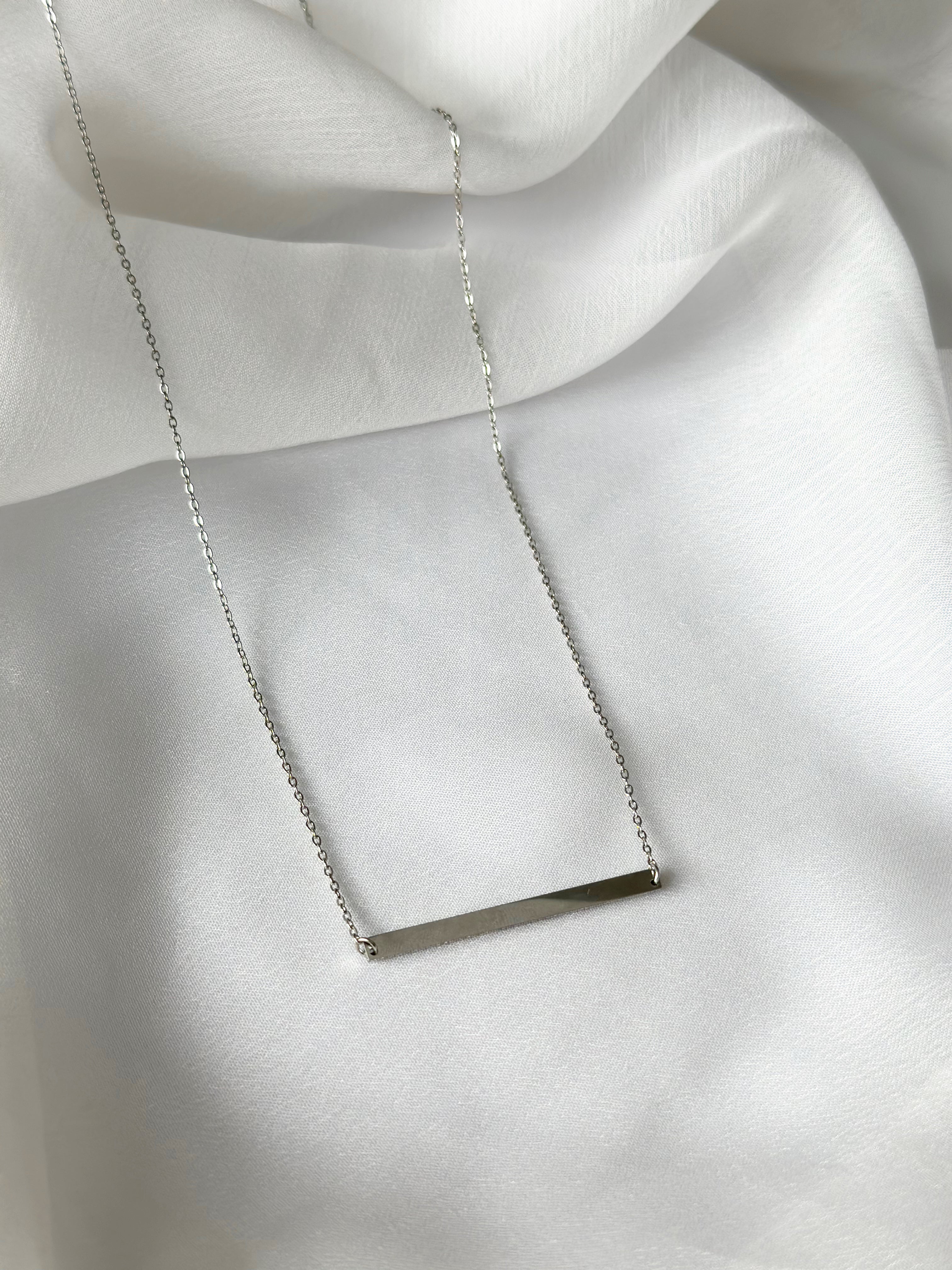 Bar Necklace - Silver