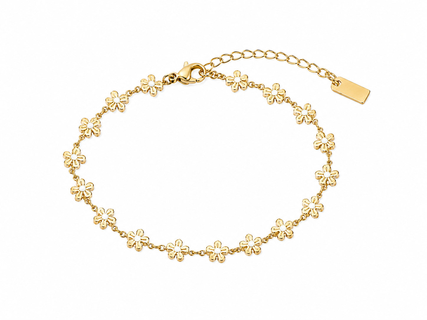 White Daisy Chain Bracelet
