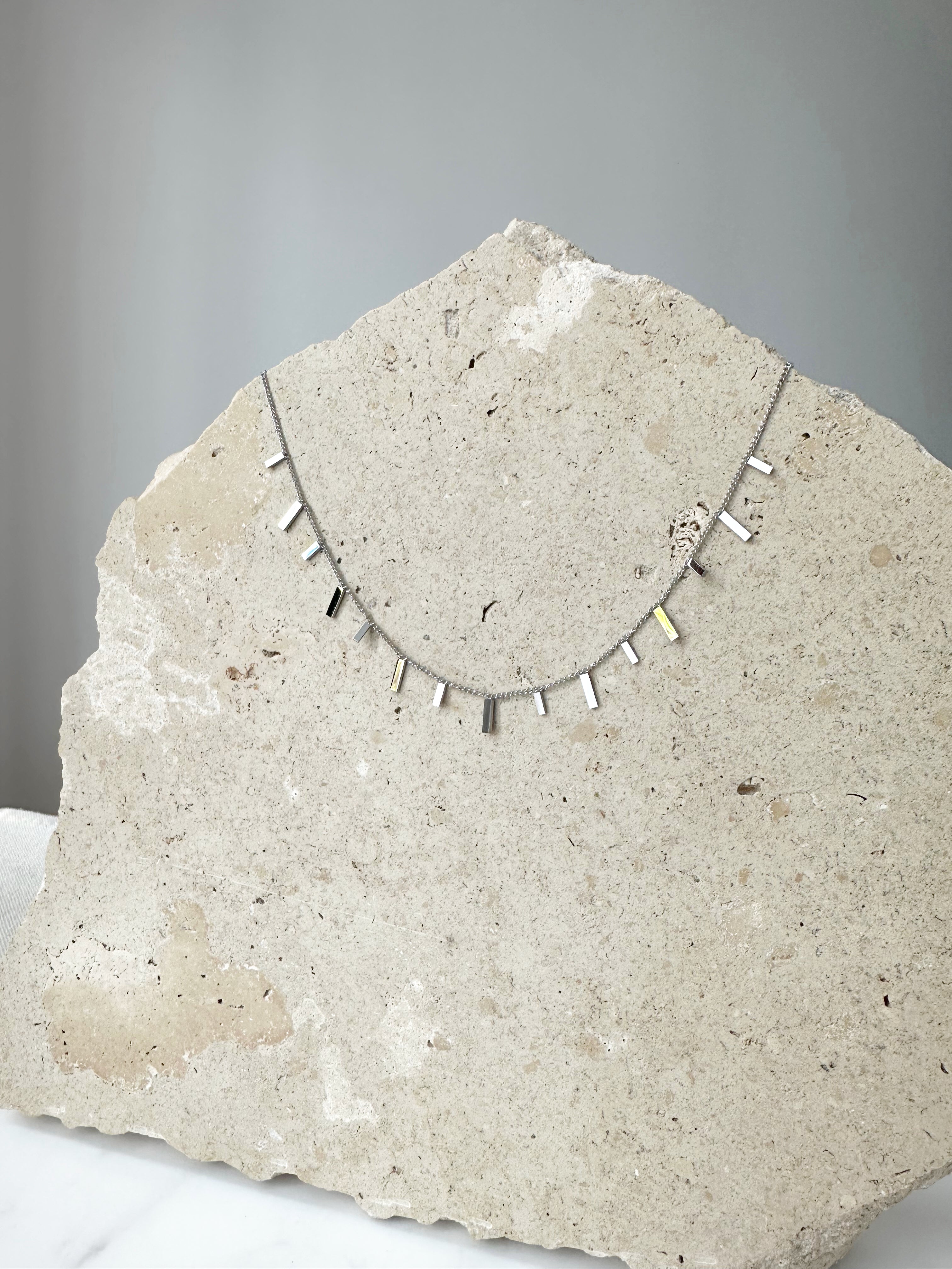 Bar Garland Necklace - Silver