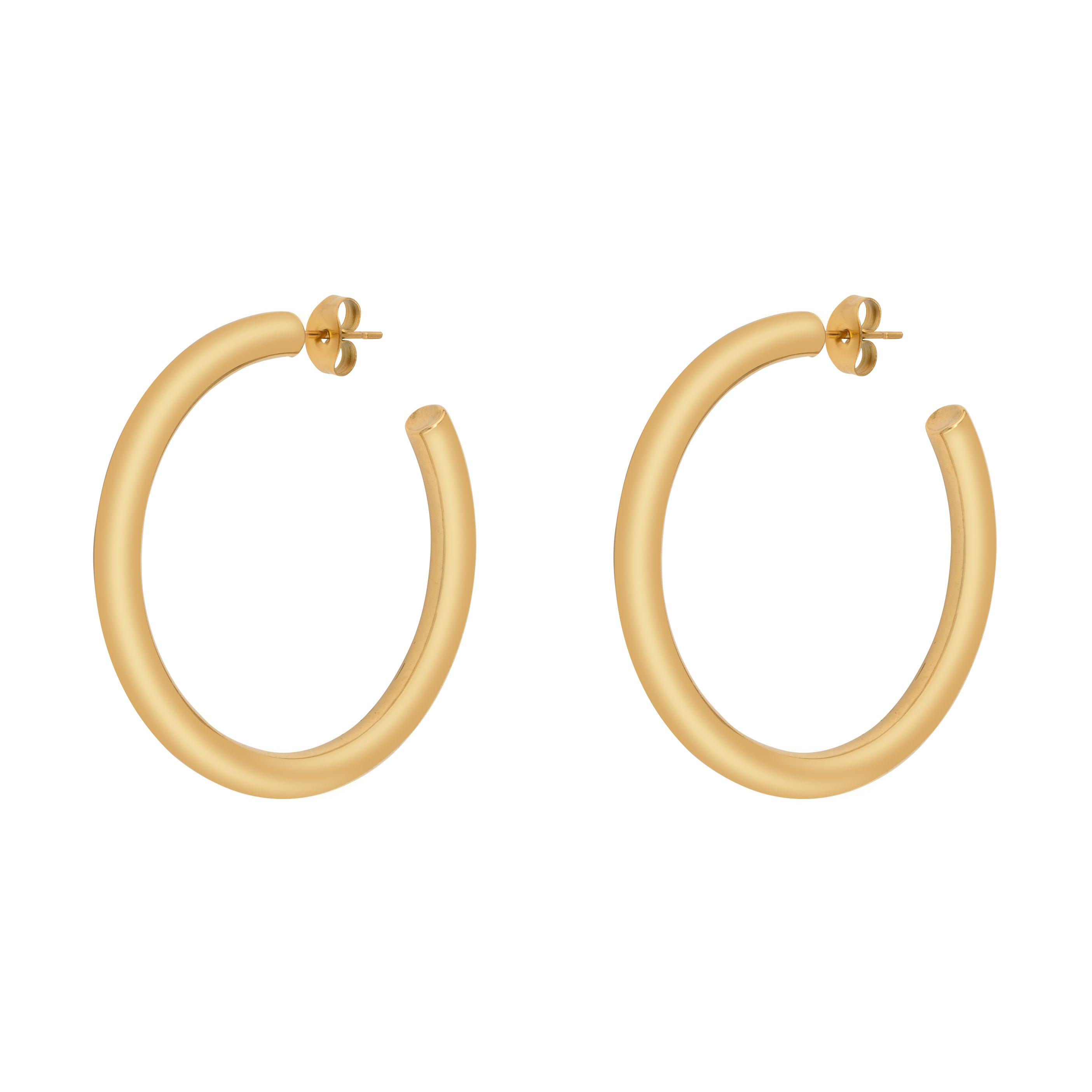 Rita Hoop Earrings - Gold 40mm