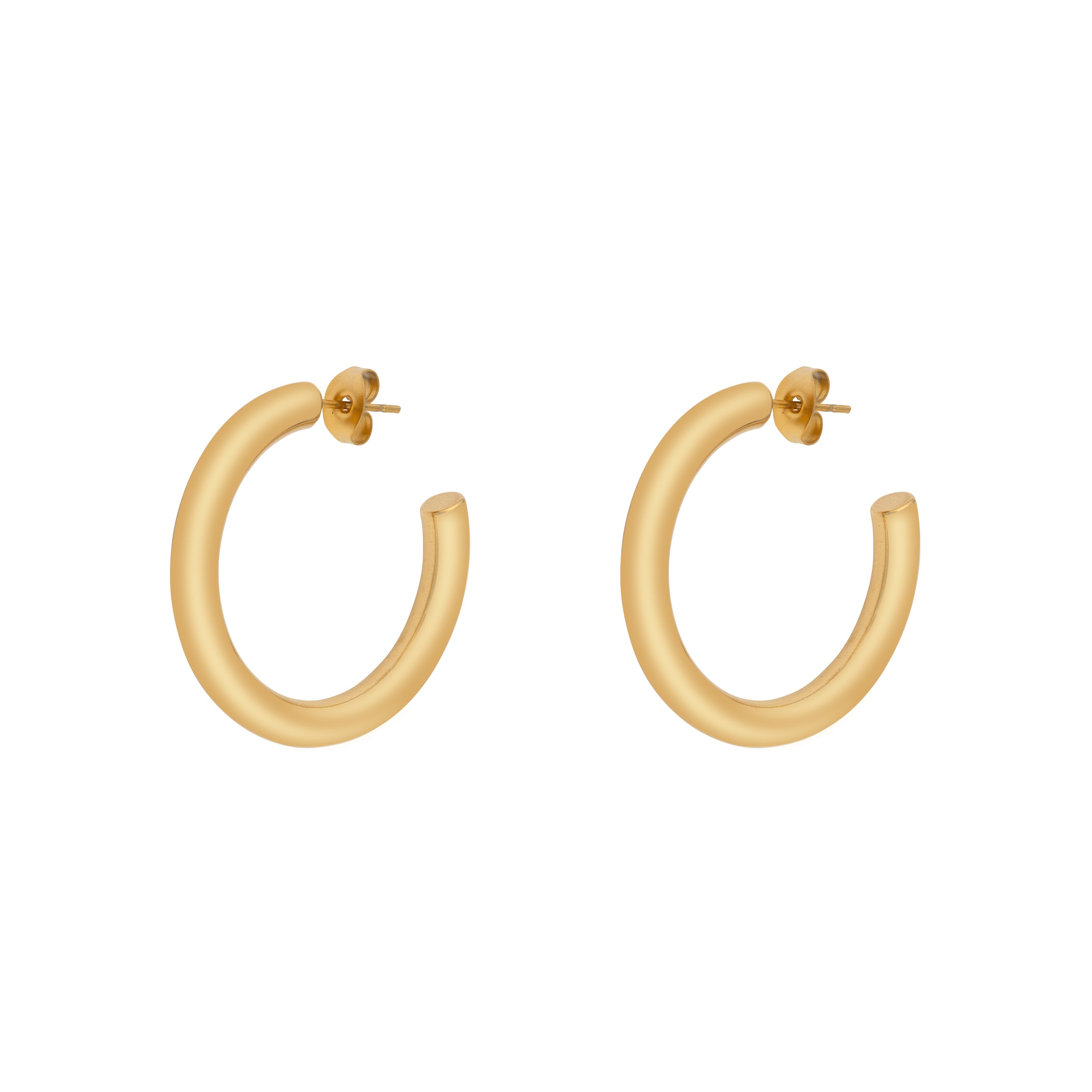 Rita Hoop Earrings - Gold 30mm