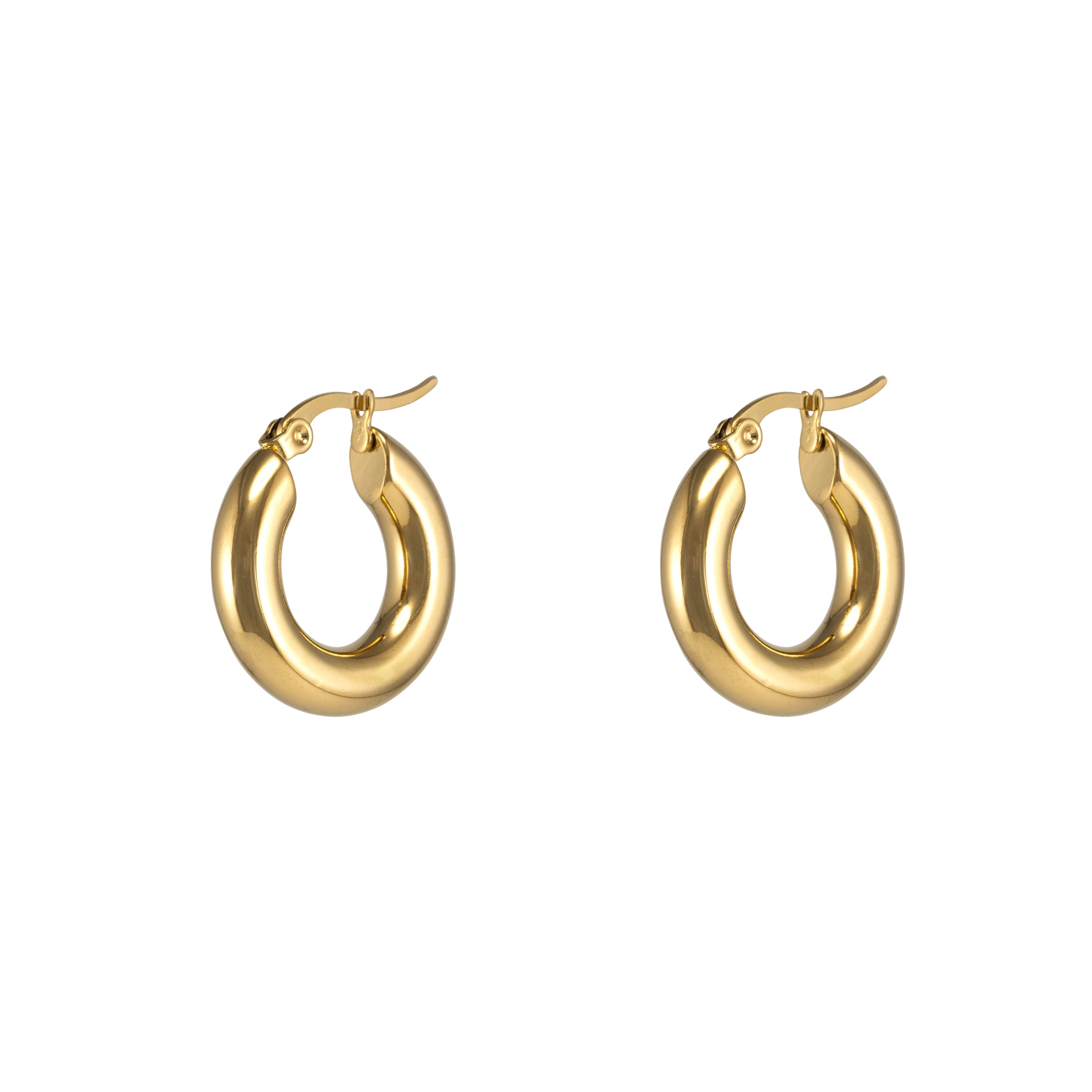 Rachel Hoop Earrings - Gold 20mm