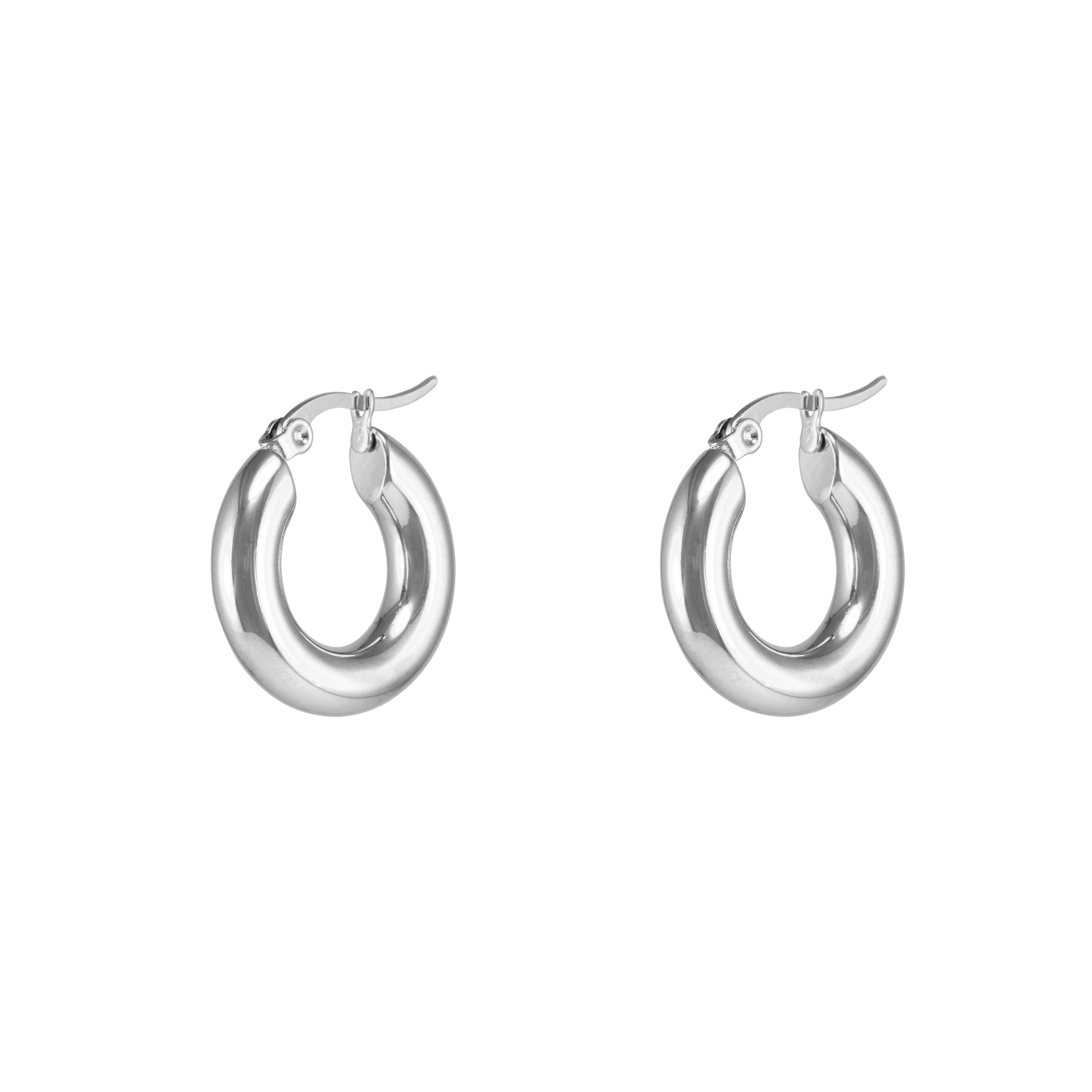 Rachel Hoop Earrings - Silver 20mm