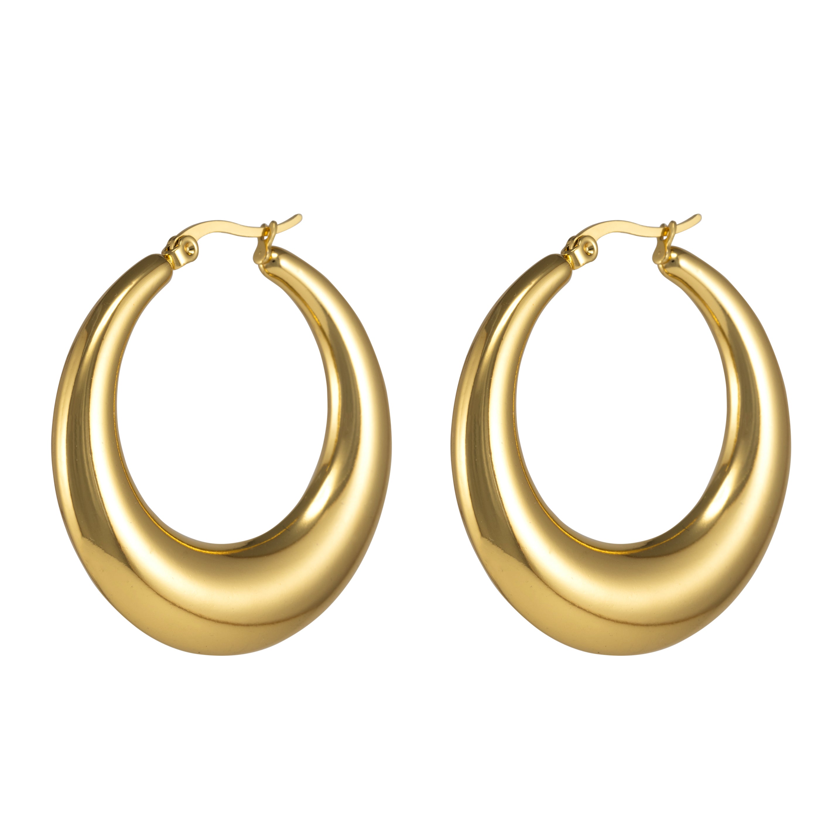 Esmerelda Hoop Earrings - Gold 40mm