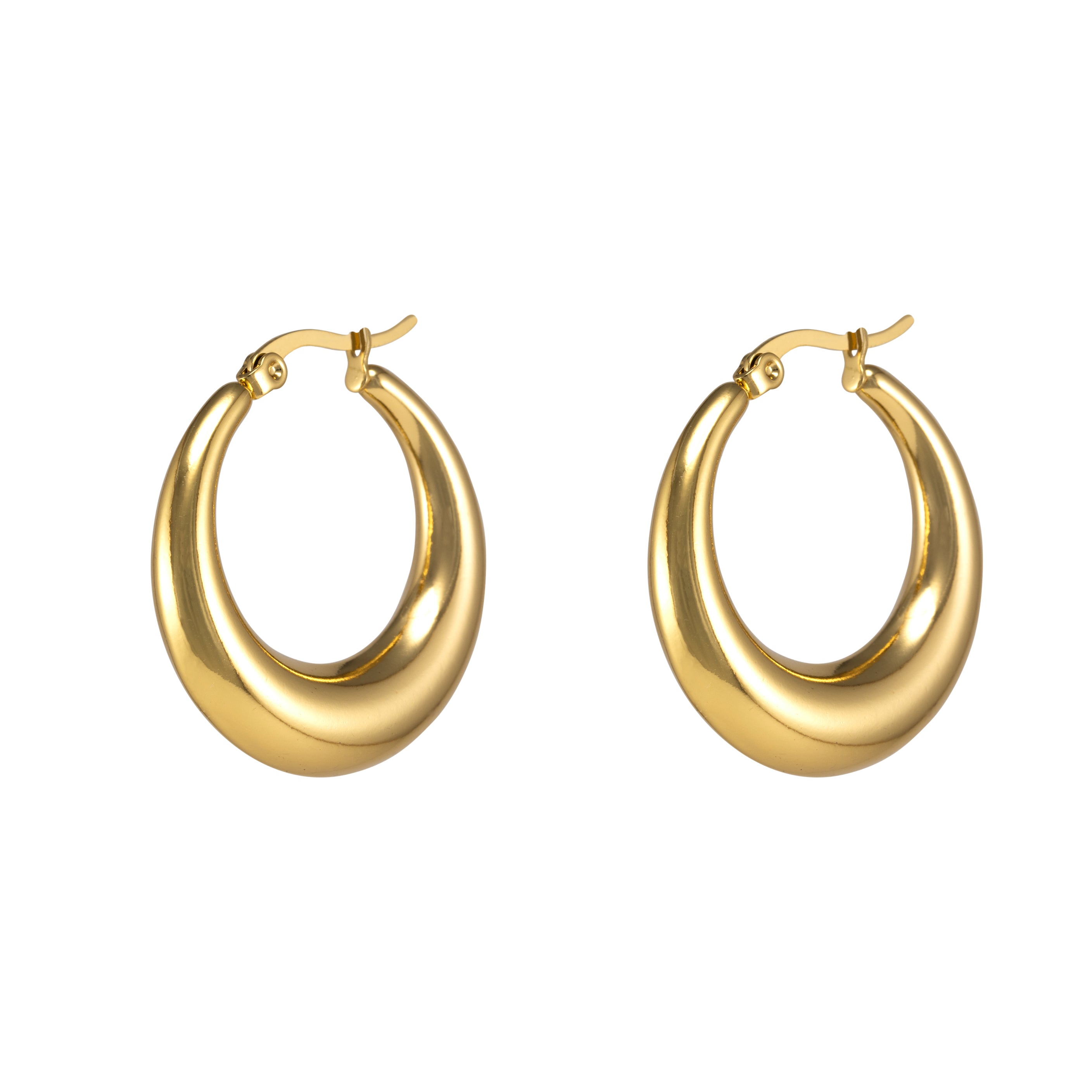 Esmerelda Hoop Earrings - Gold 30mm