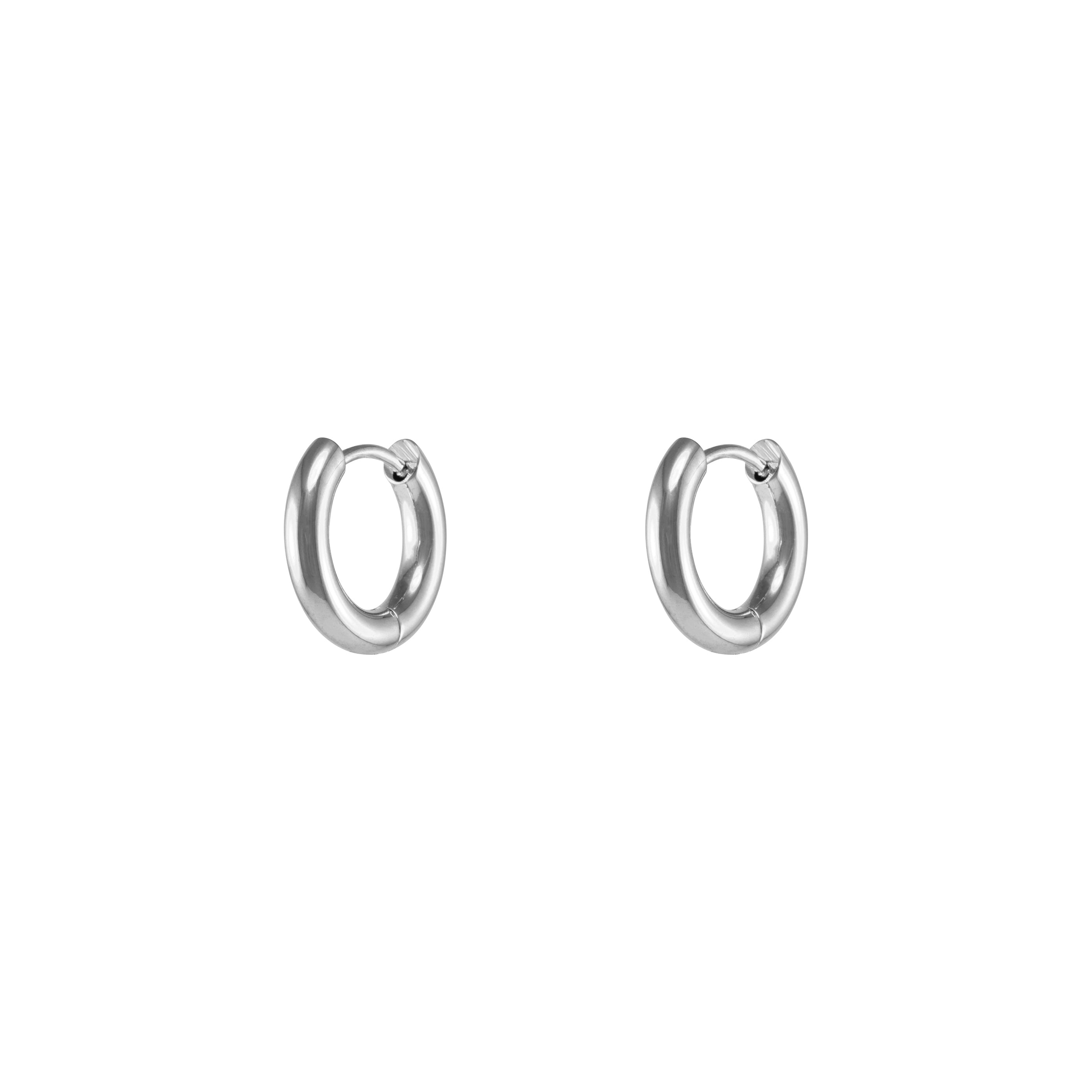 Mini Hoop Earrings - Silver