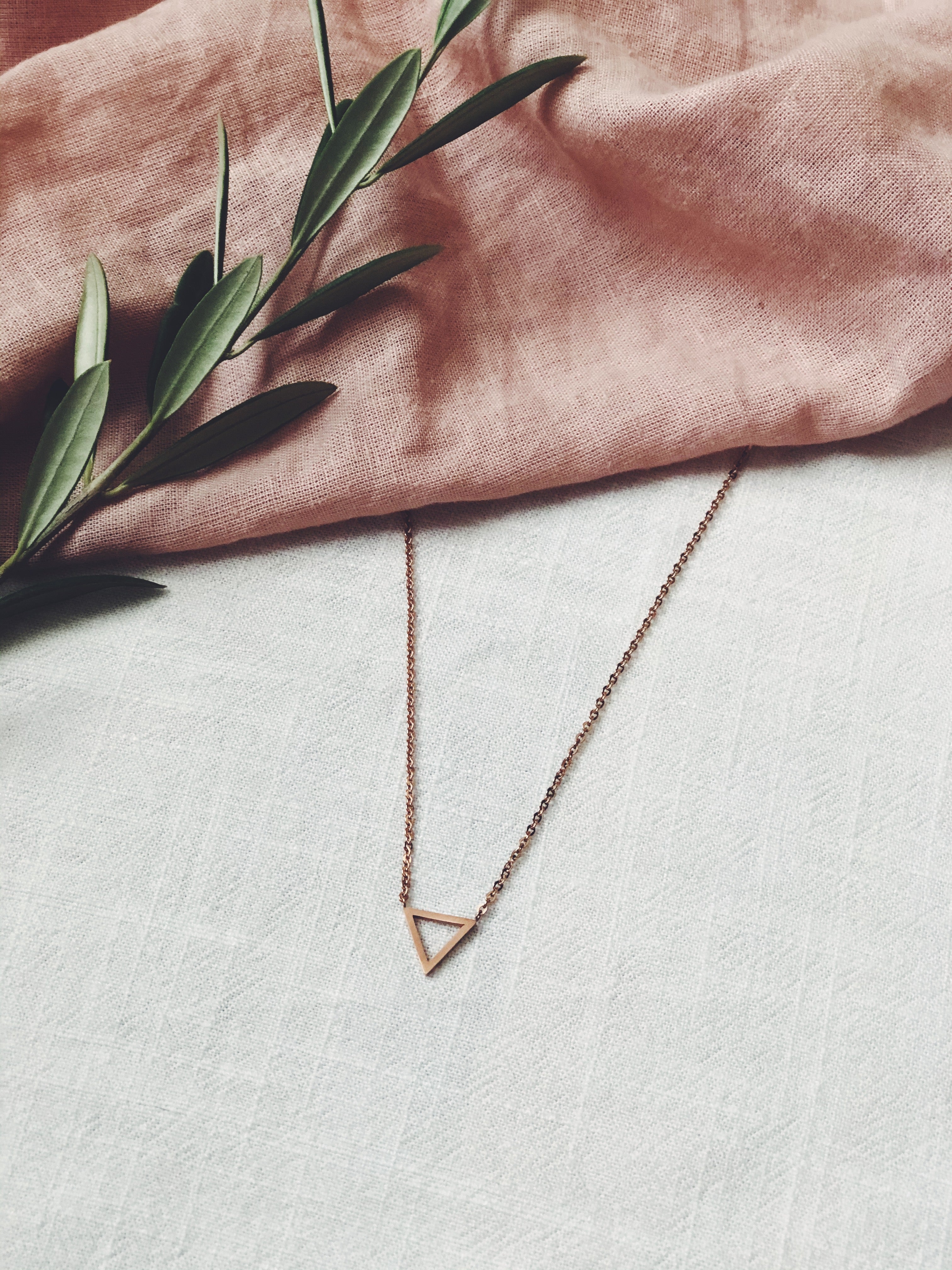 Matte Triangle Necklace