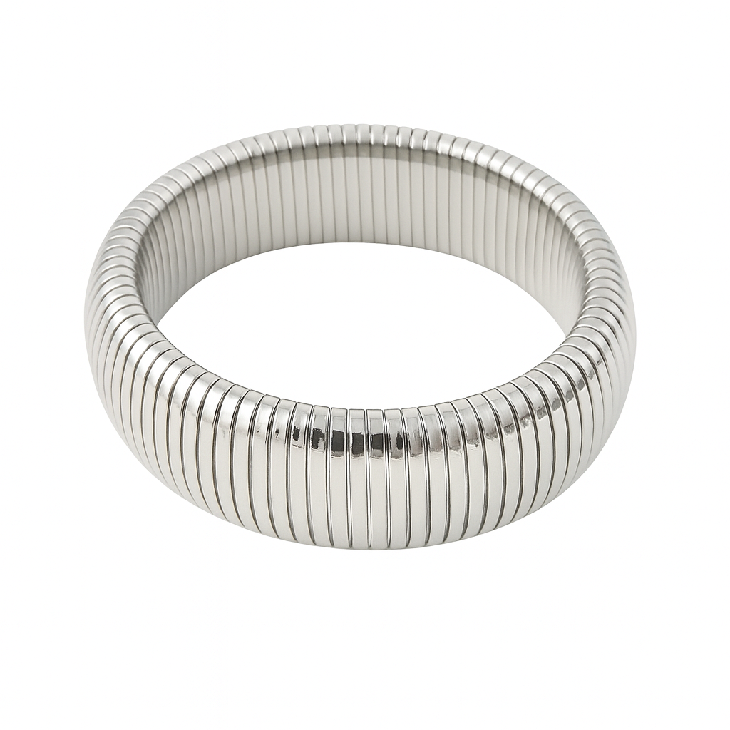Hadley Stretch Bangle - Silver 20mm