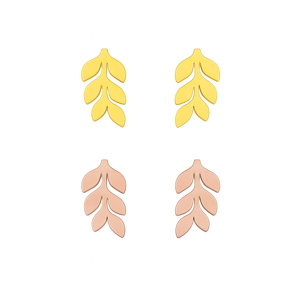 Matte Leaf Studs