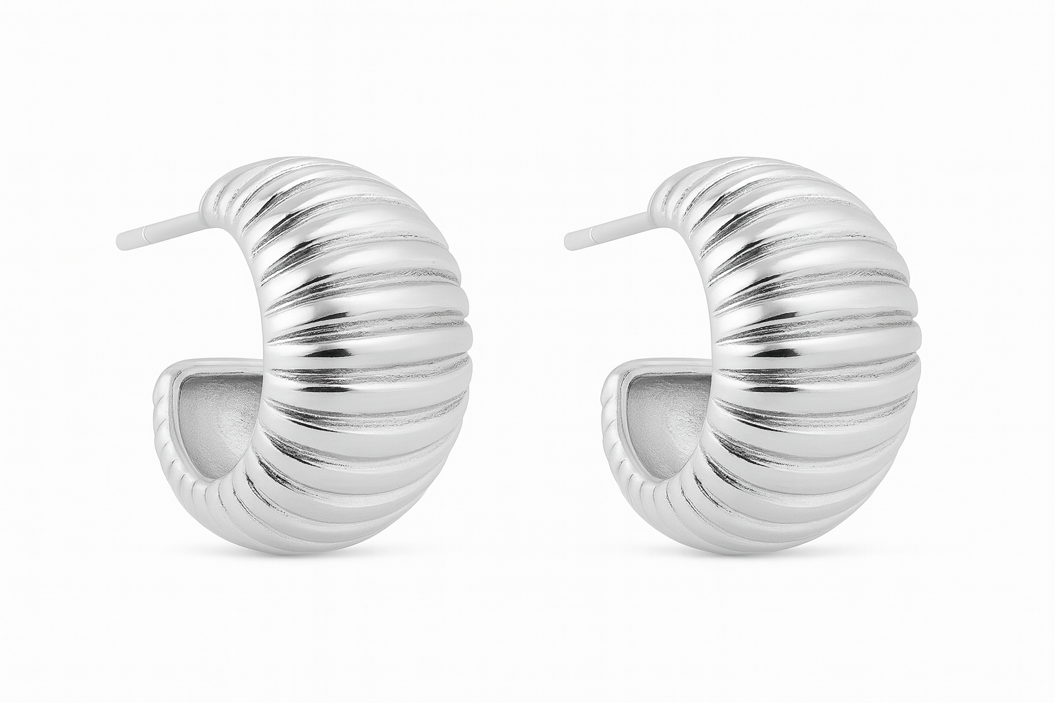 Anita Half Hoops - Silver