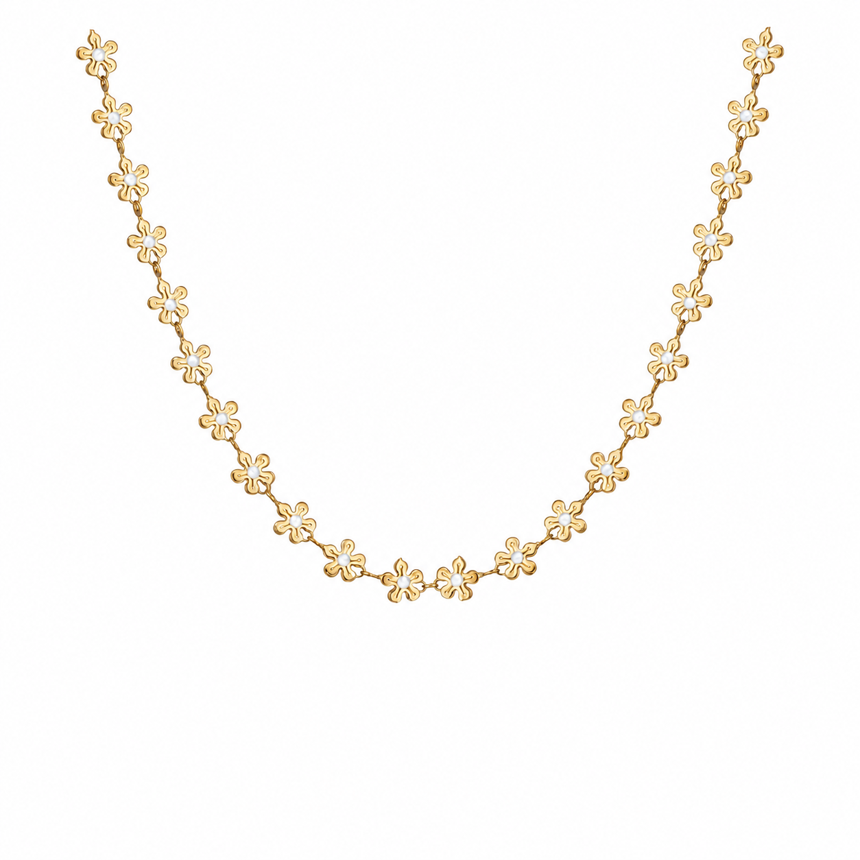 Daisy Chain Necklace - White