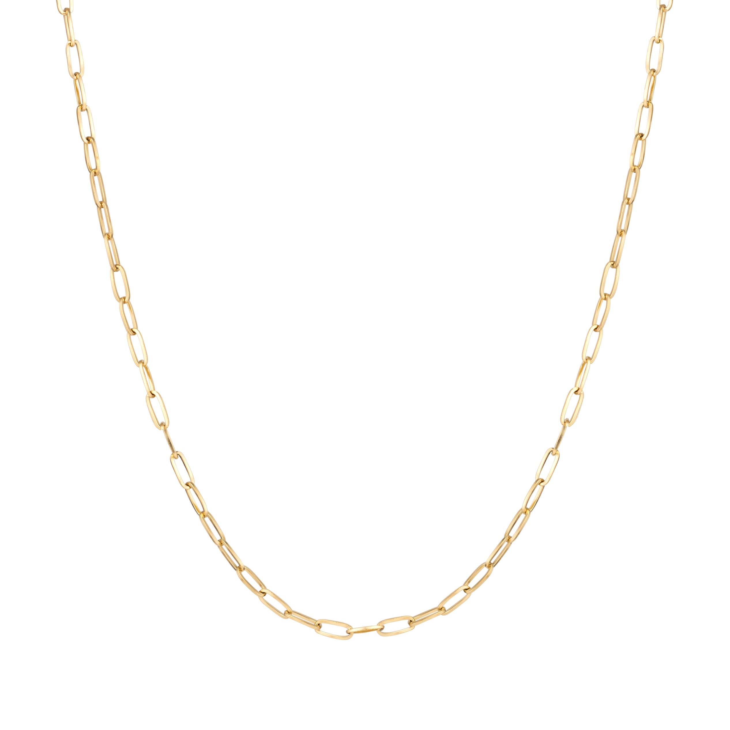 Dainty Paperclip Necklace - Gold