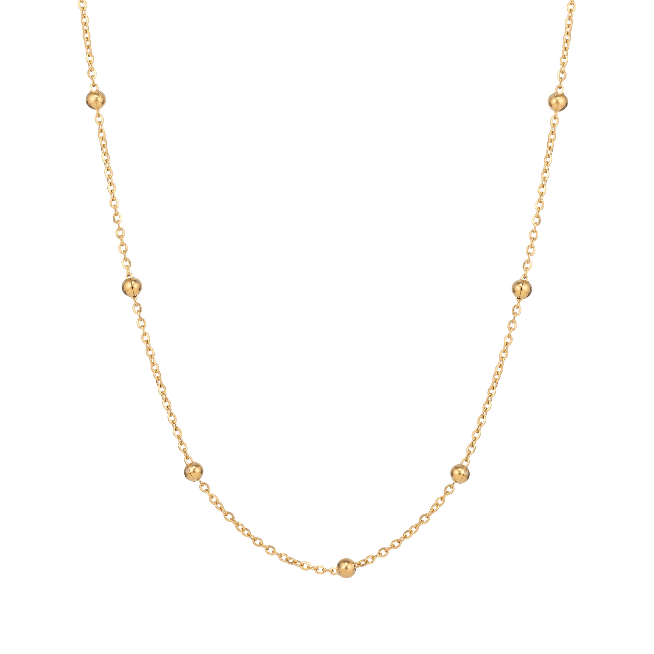 Ball Chain Necklace - Gold