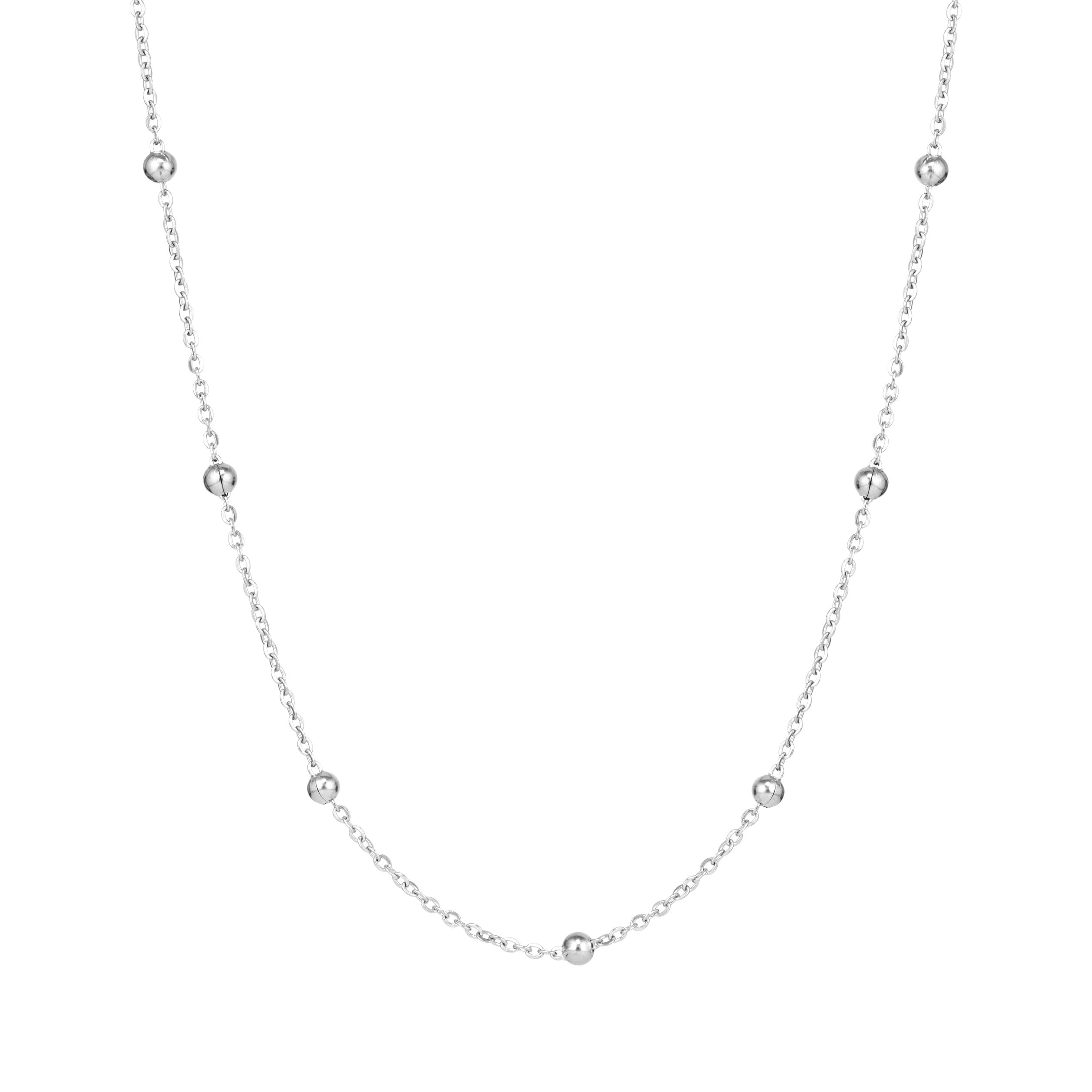 Ball Chain Necklace - Silver